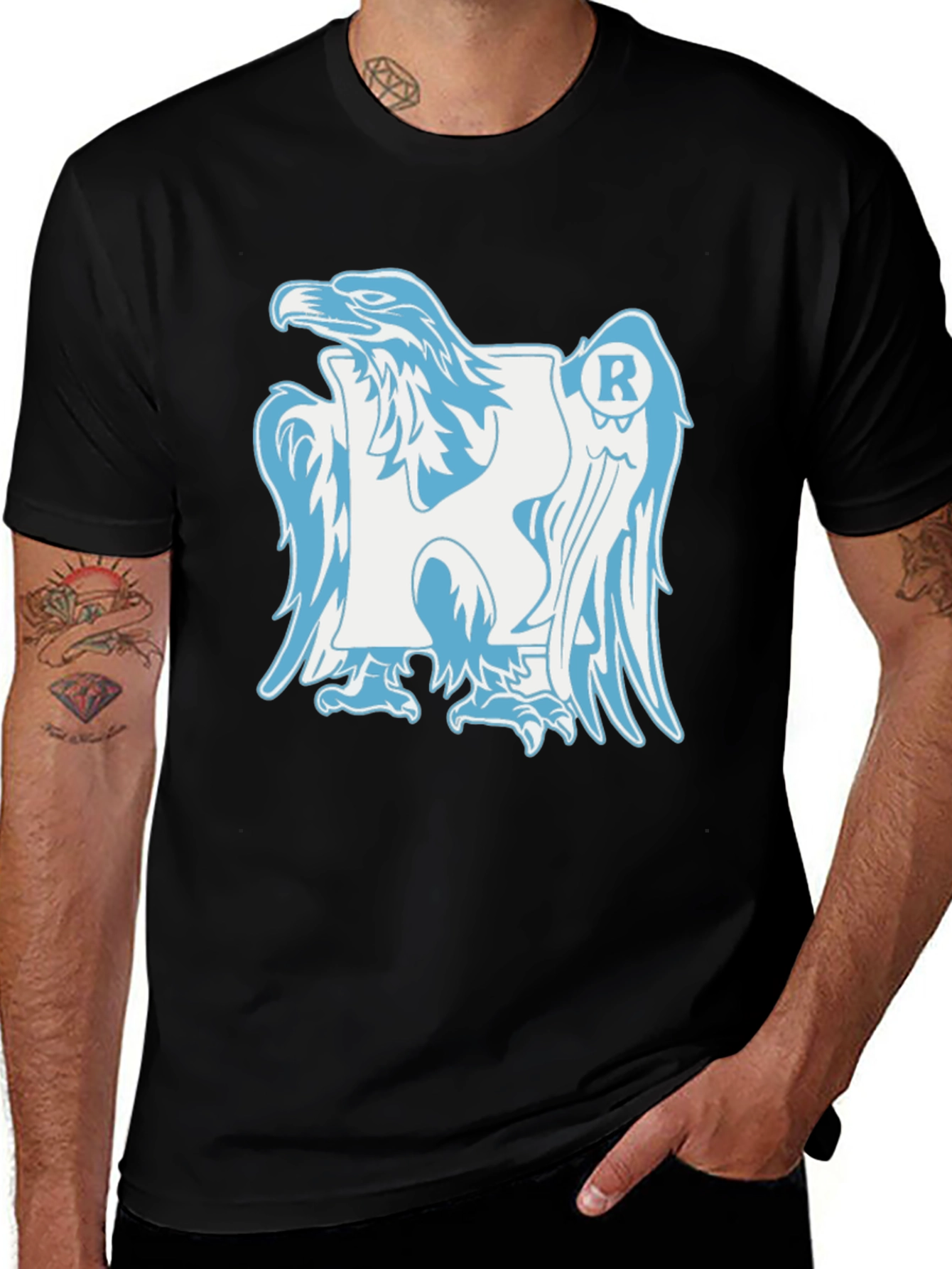 Variant 19 of Eagle Emblem Black T-Shirt - Cool Graphic Tee