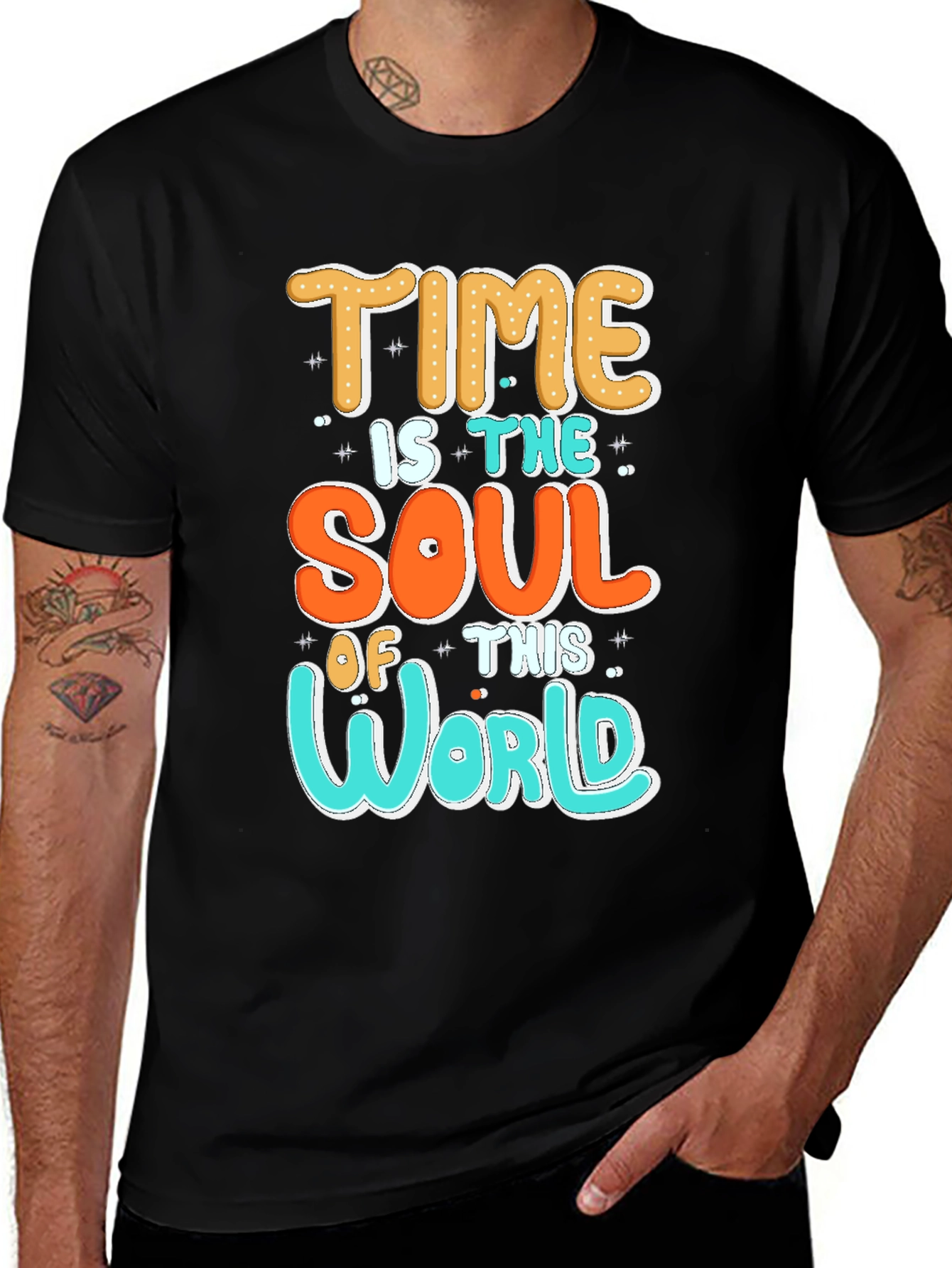 Variant 4 of Time is the Soul of This World Graphic T-Shirt
