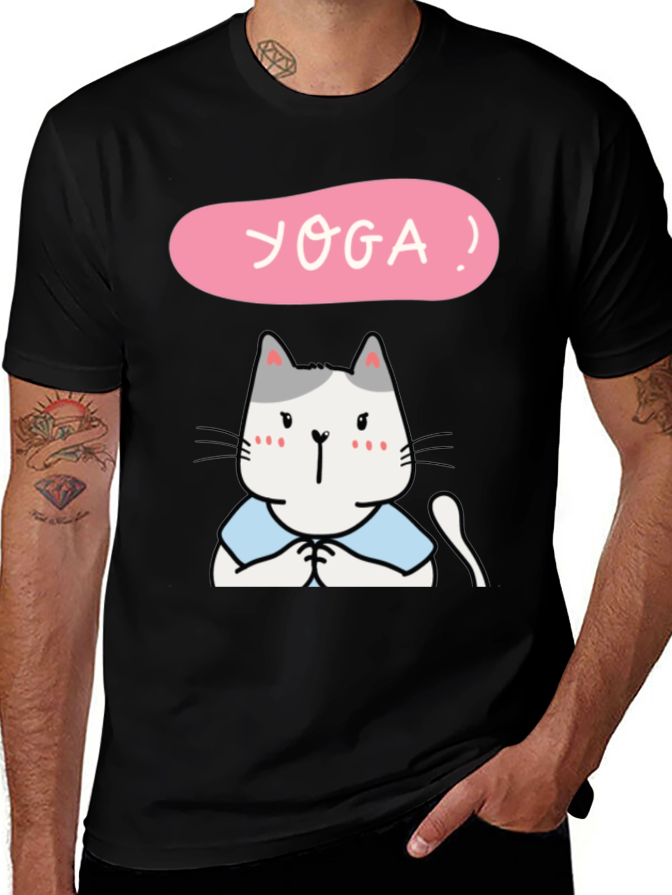 Variant 19 of Yoga Cat T-Shirt - Cute Meditation Tee