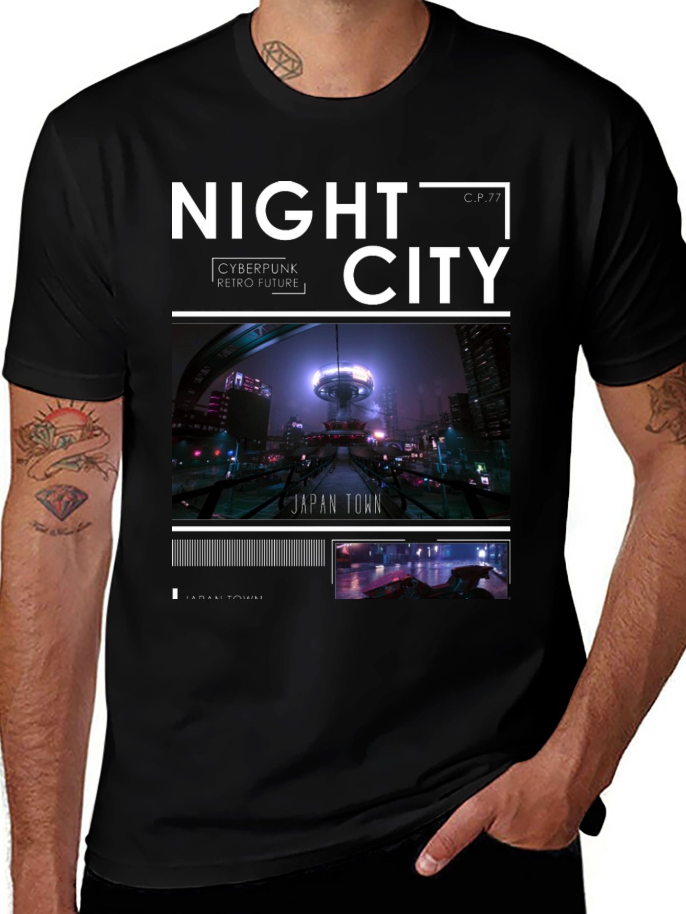 Variant 5 of Night City Cyberpunk Graphic Tee