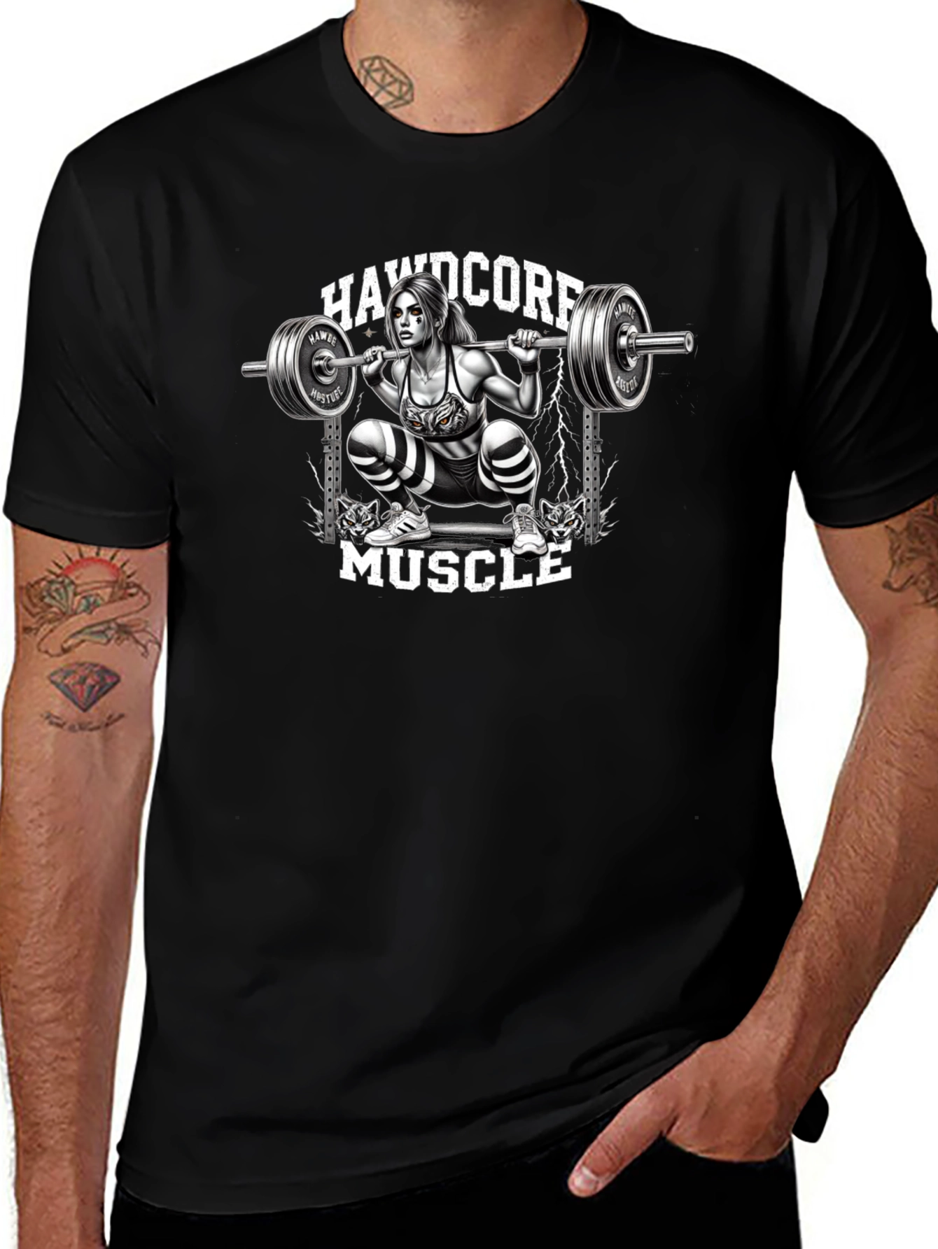 Variant 8 of Hardcore Muscle Black T-Shirt