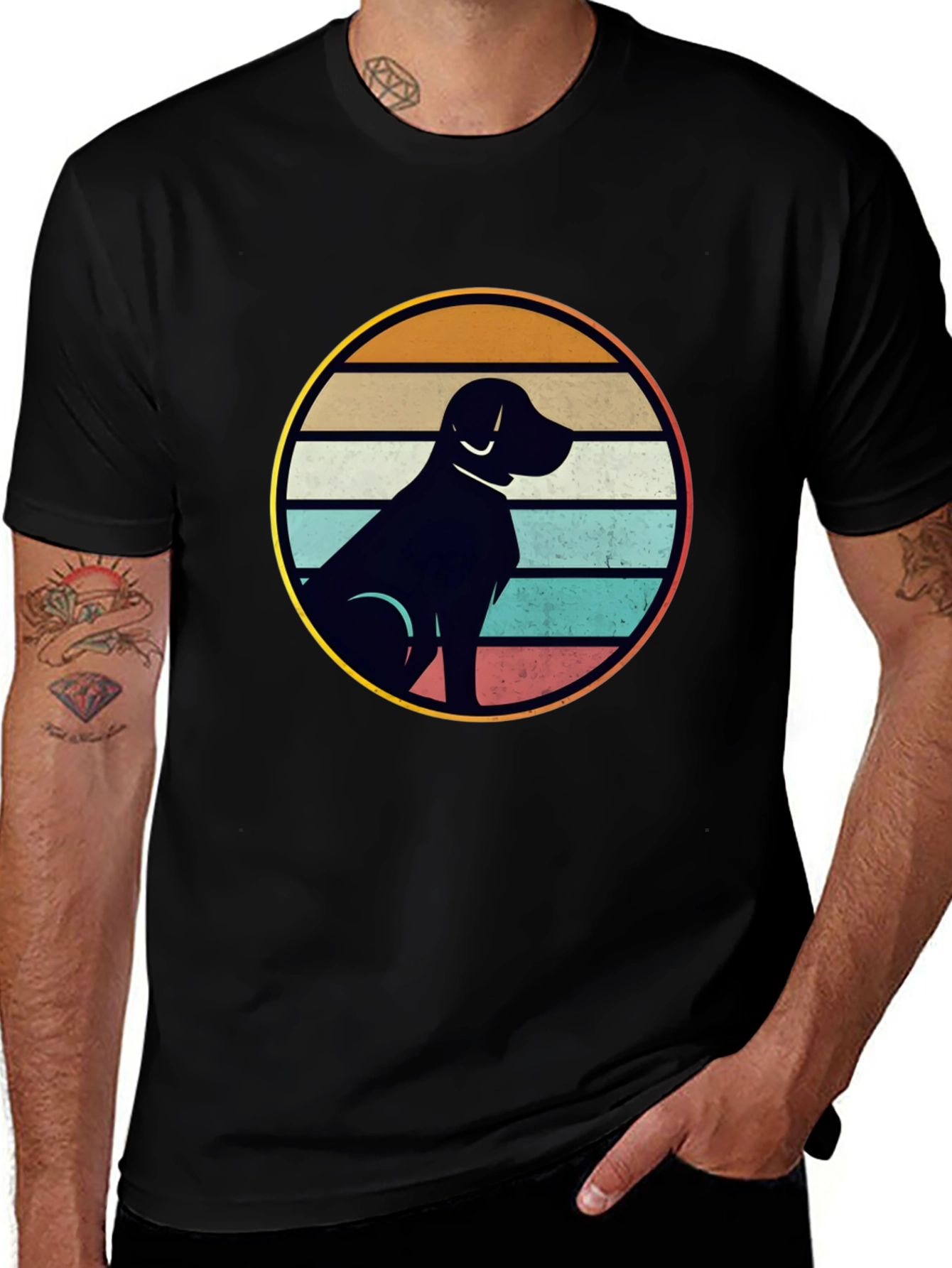Variant 5 of Retro Dog Silhouette T-Shirt