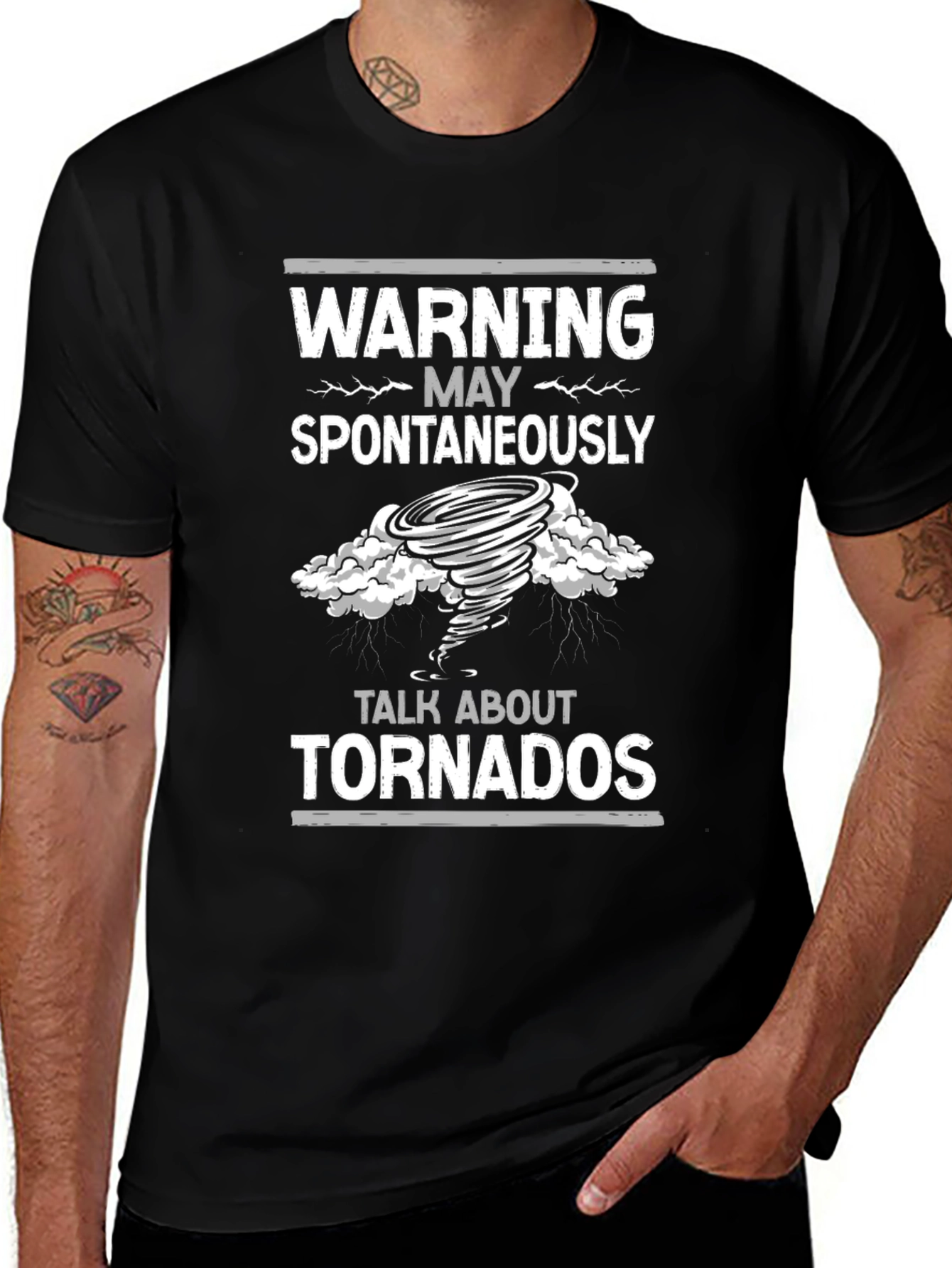 Variant 25 of Warning May Spontaneously Talk About Tornadoes T-Shirt