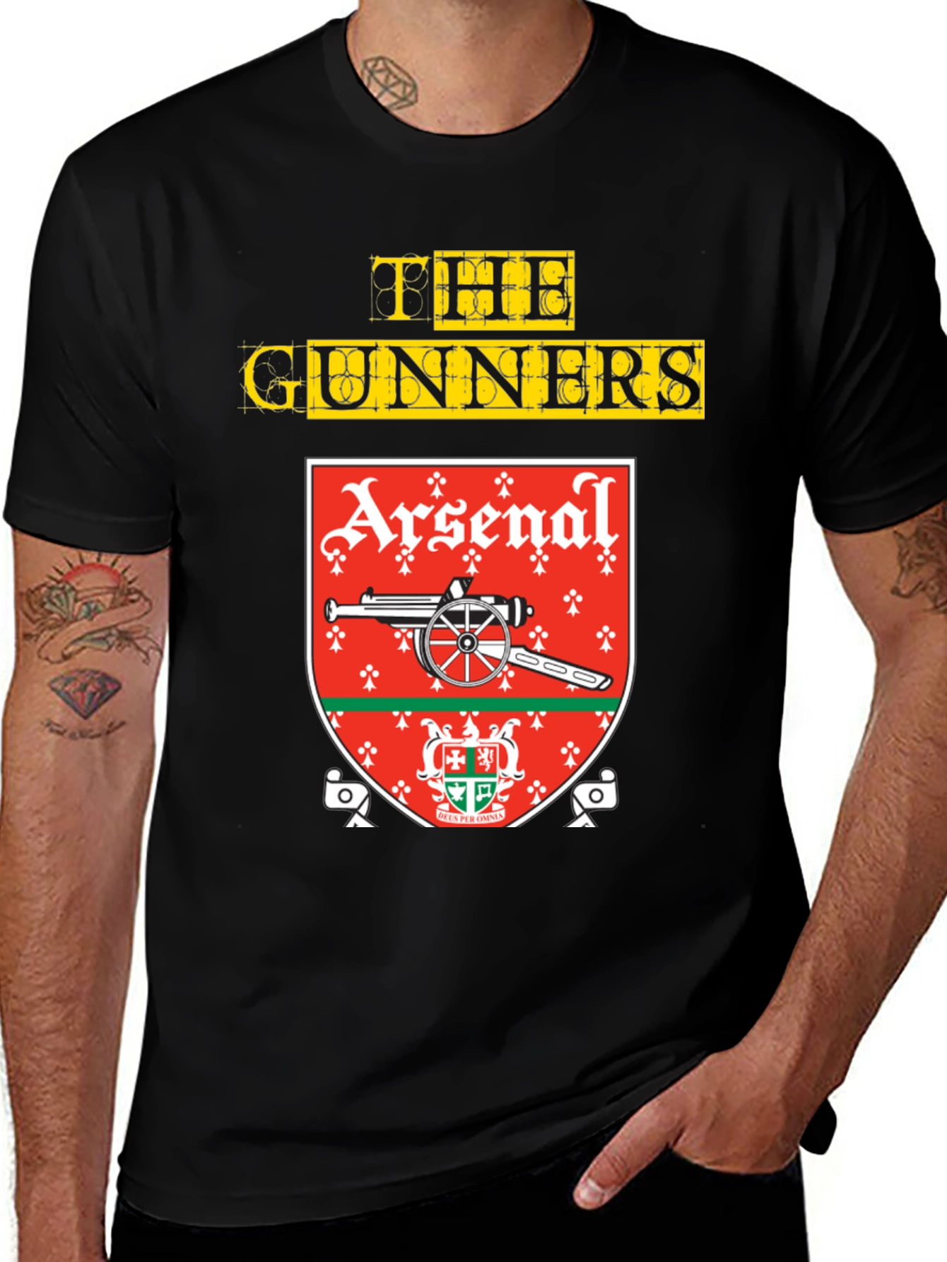 Arsenal FC "The Gunners" Black T-Shirt