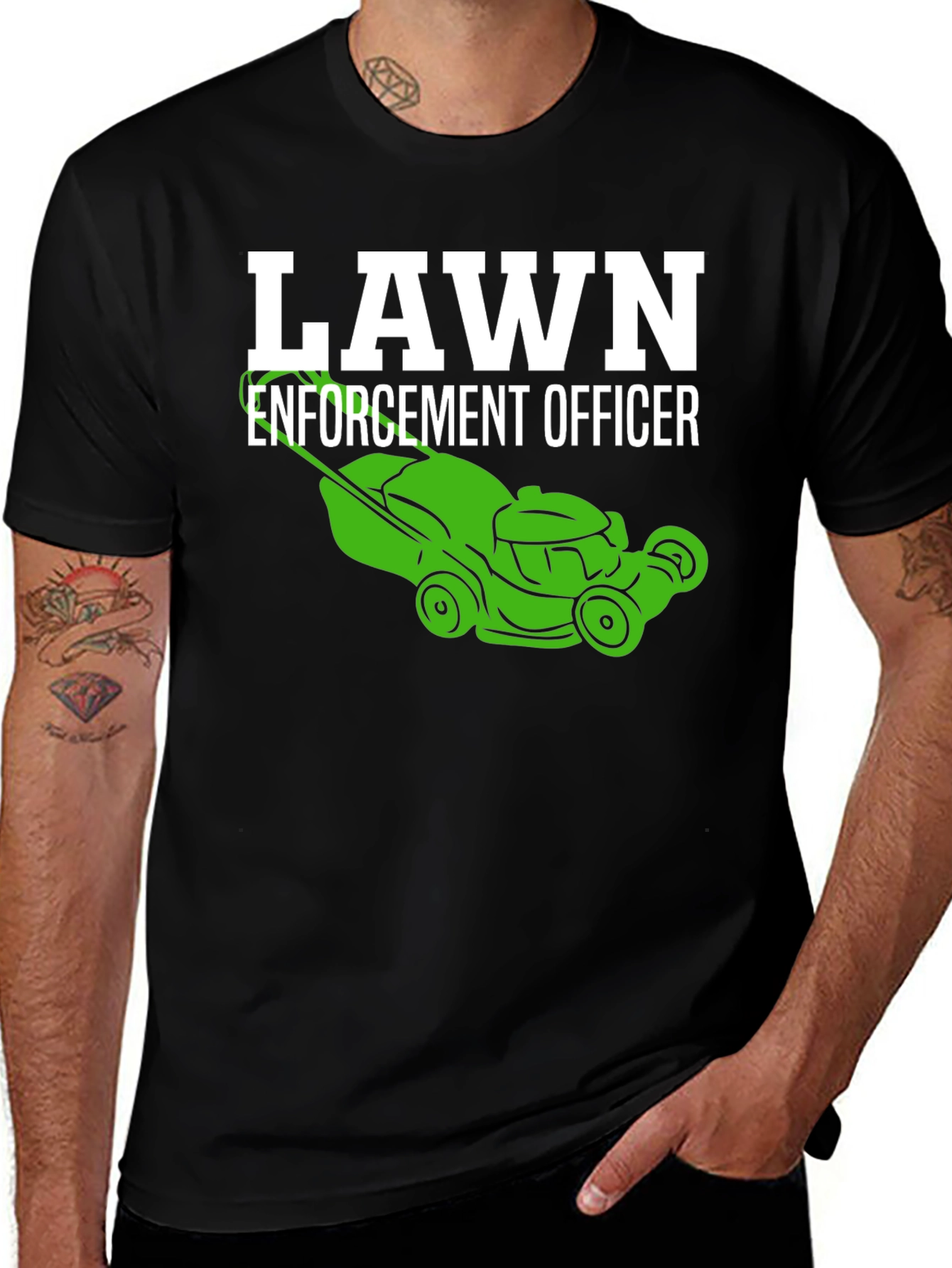 Variant 10 of Lawn Enforcement Officer T-Shirt