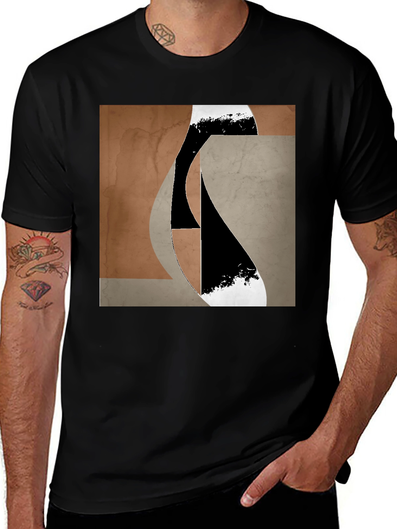 Variant 29 of Abstract Art Graphic Tee - Modern Design