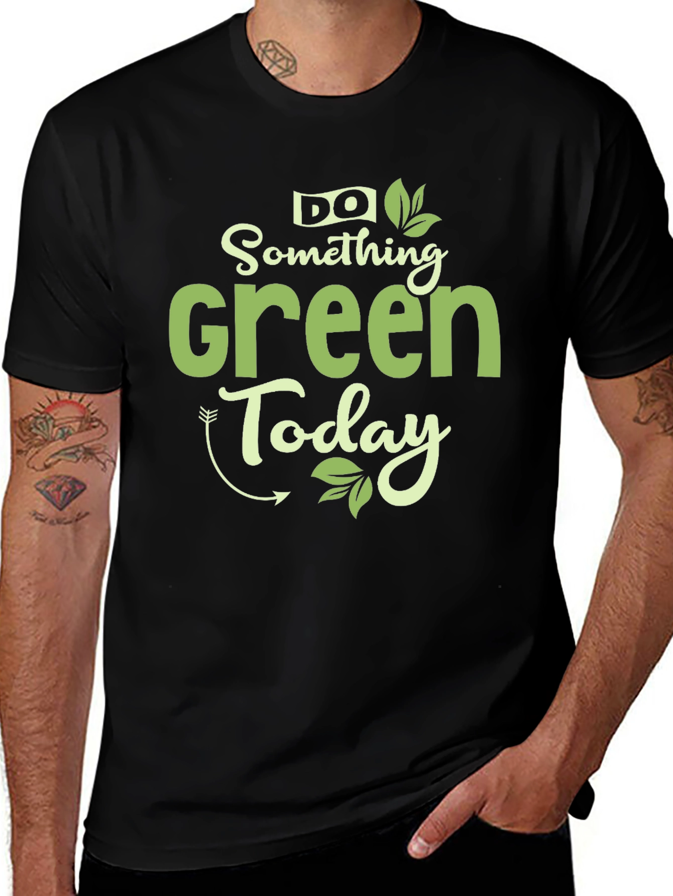 Variant 24 of Eco-Friendly "Do Something Green Today" Graphic Tee