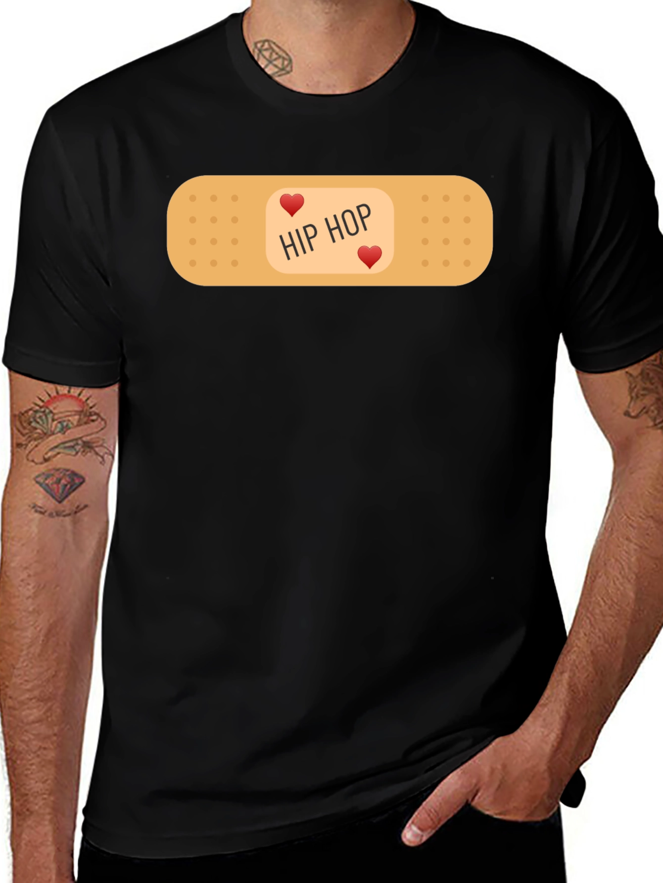 Variant 16 of Hip Hop Love Bandage Graphic T-Shirt