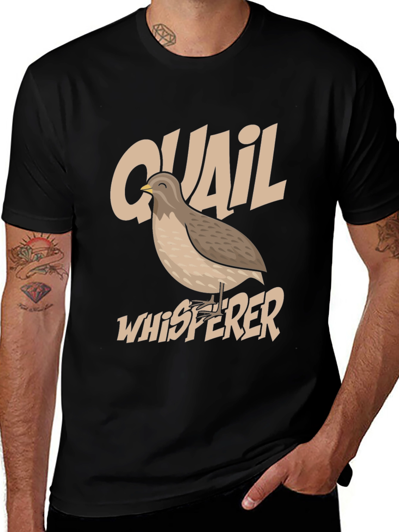 Variant 26 of Quail Whisperer Graphic T-Shirt - Bird Lover Tee