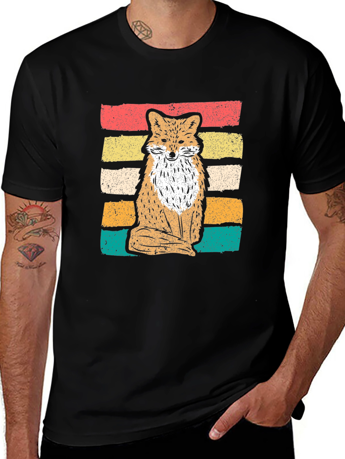 Variant 17 of Retro Fox Graphic T-Shirt - Vintage Style Tee