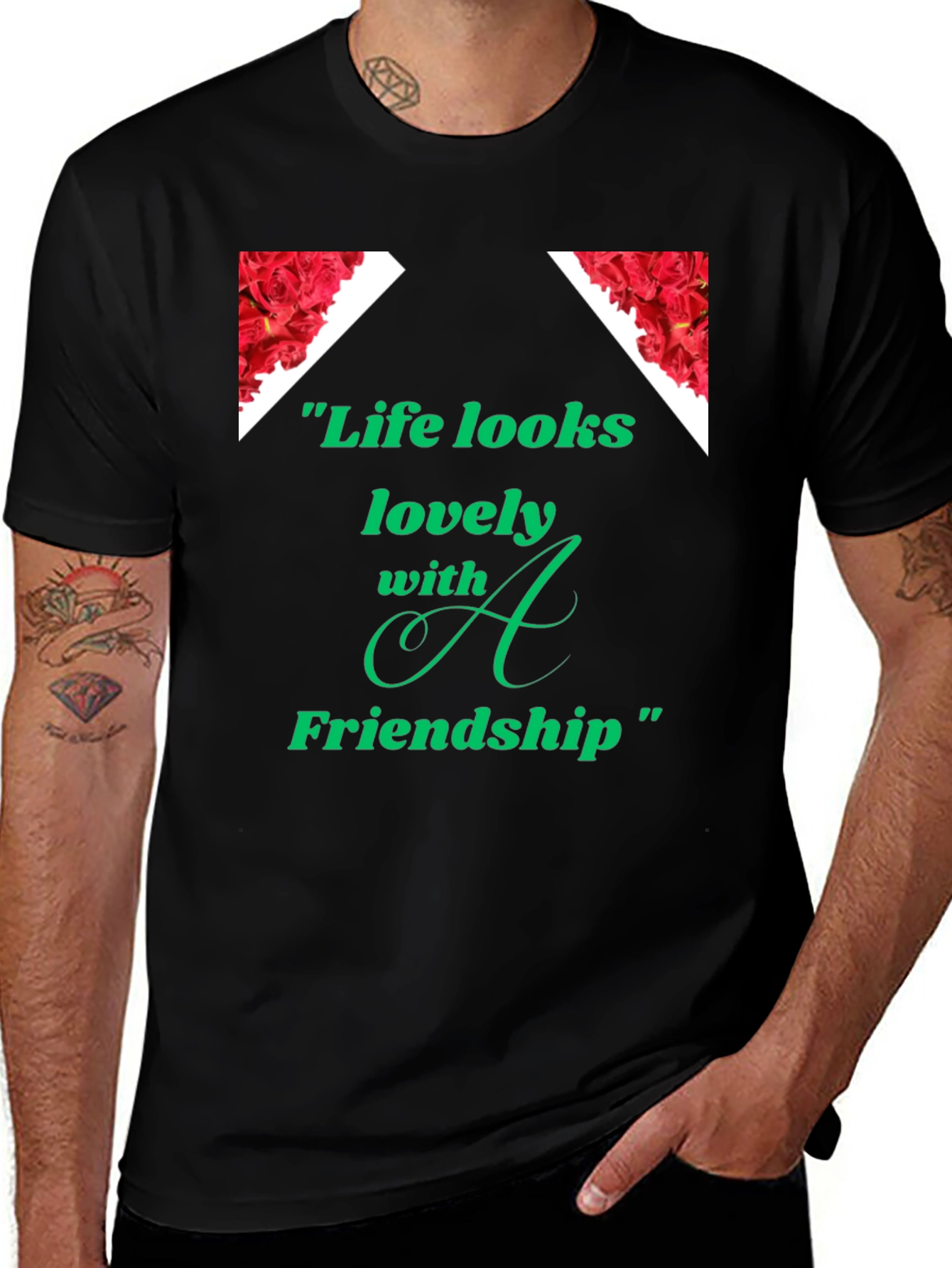Variant 10 of Life Looks Lovely Friendship Graphic Tee