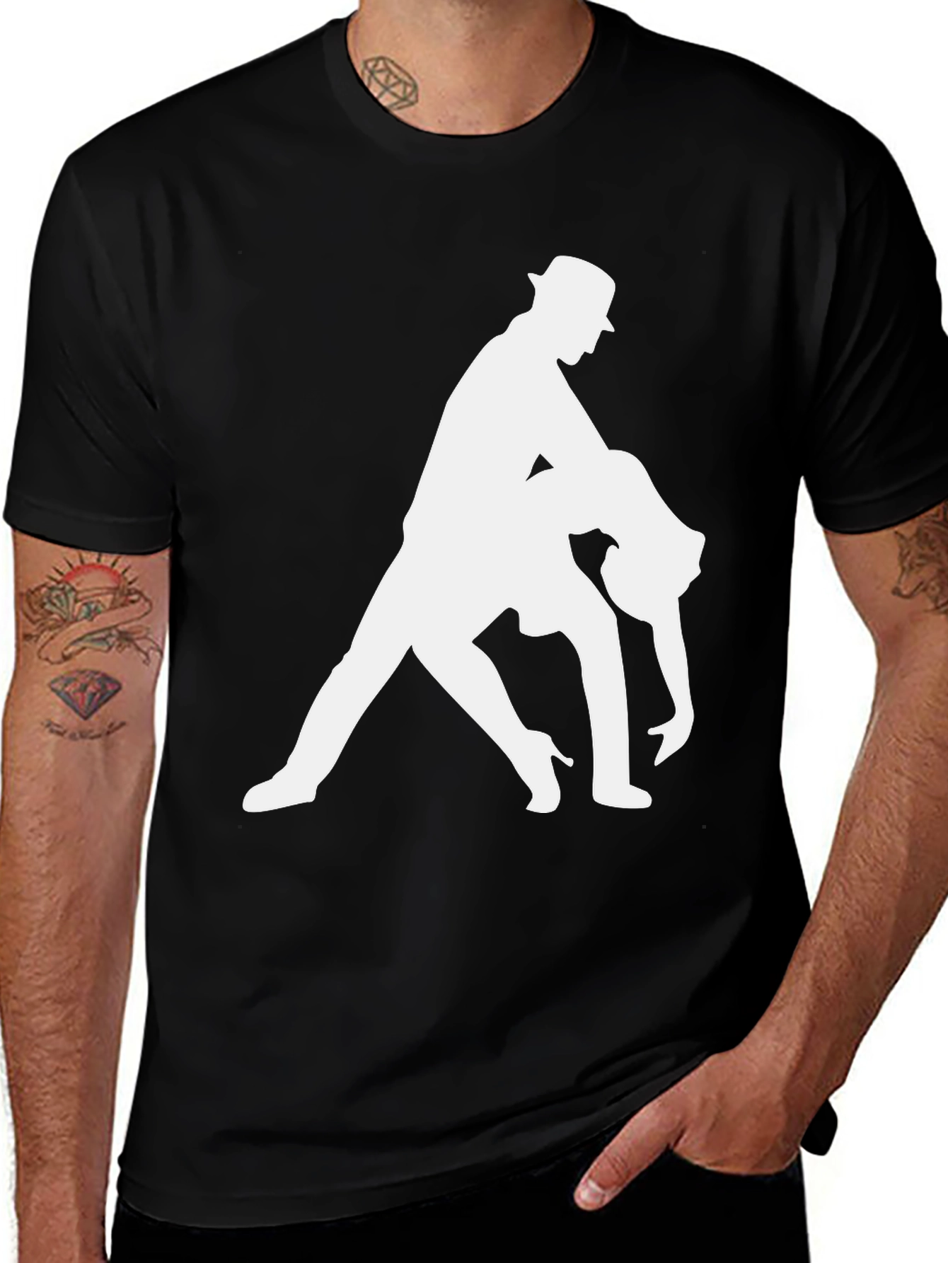 Variant 3 of Dancing Couple Graphic Tee - Stylish Black Cotton Shirt