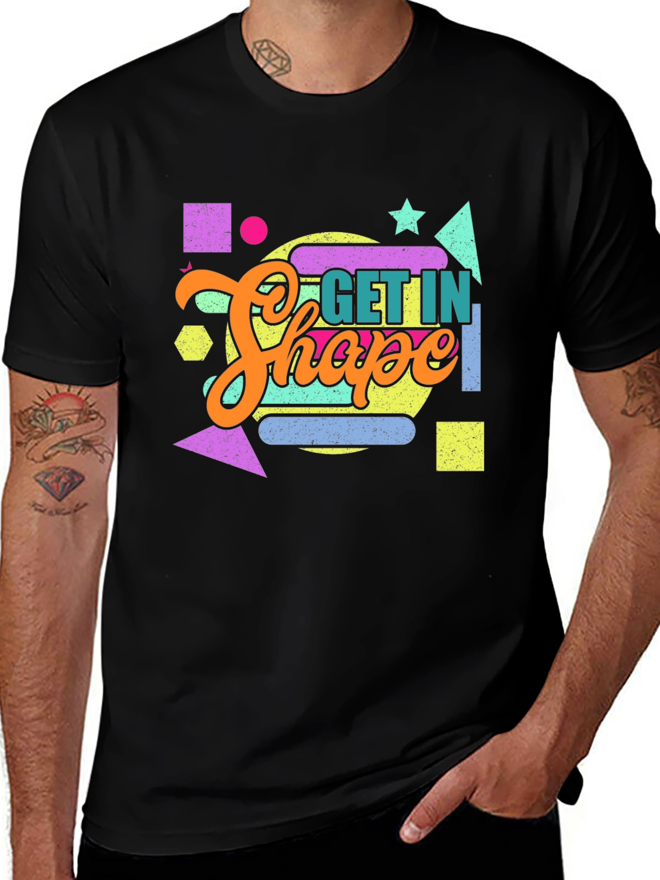Variant 23 of Get In Shape Black Graphic Tee