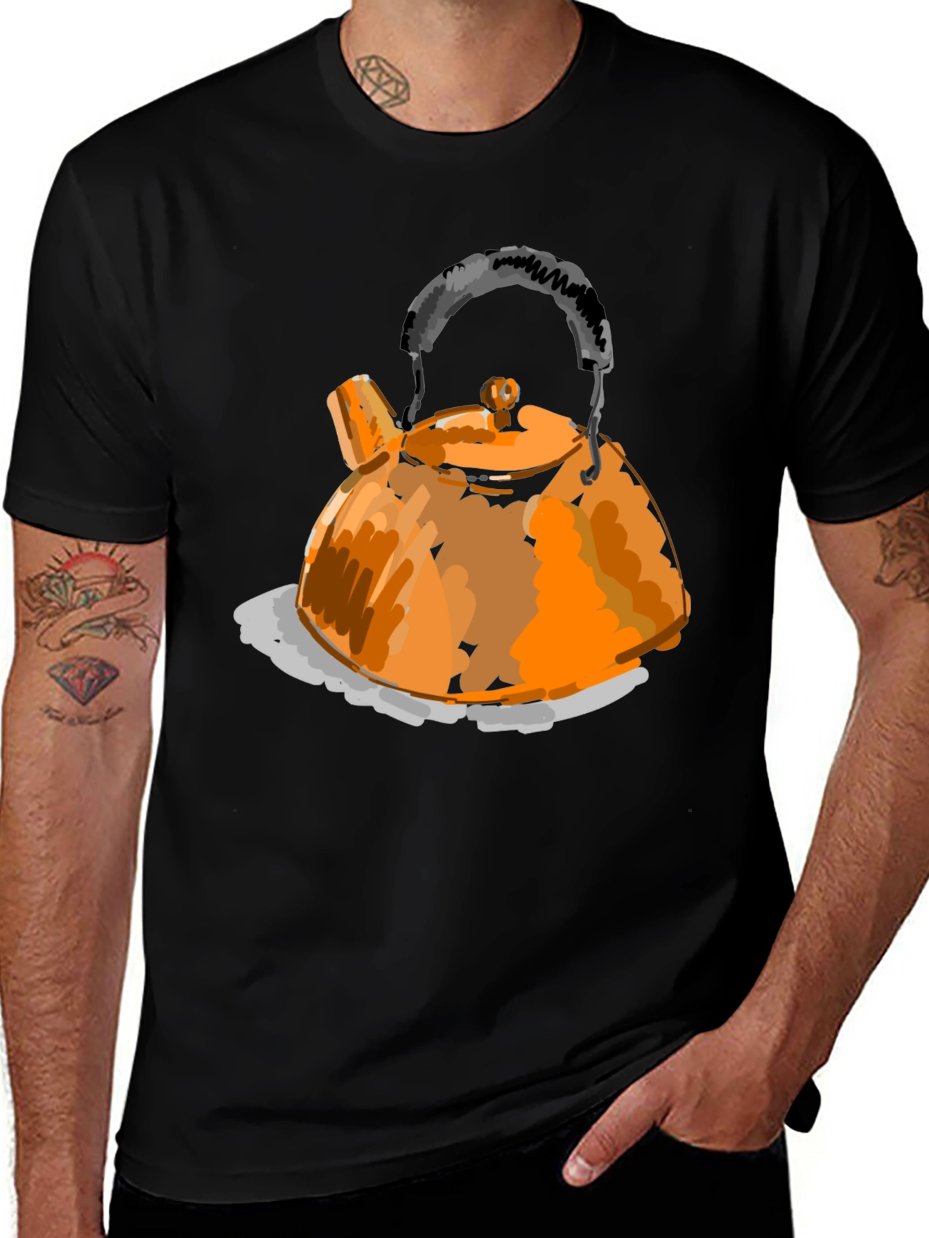 Variant 14 of Orange Teapot Graphic T-Shirt