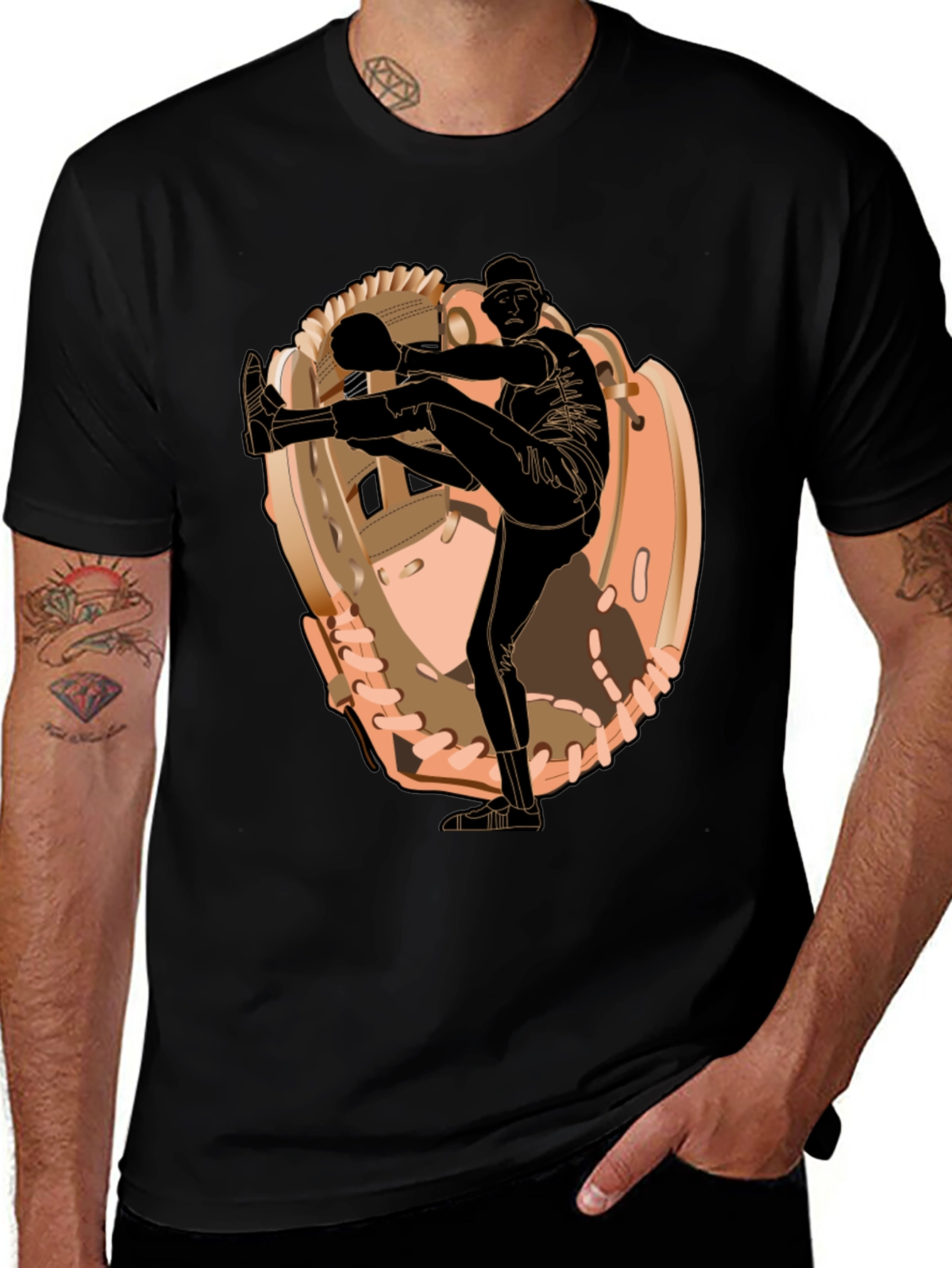 Baseball Pitcher Graphic T-Shirt