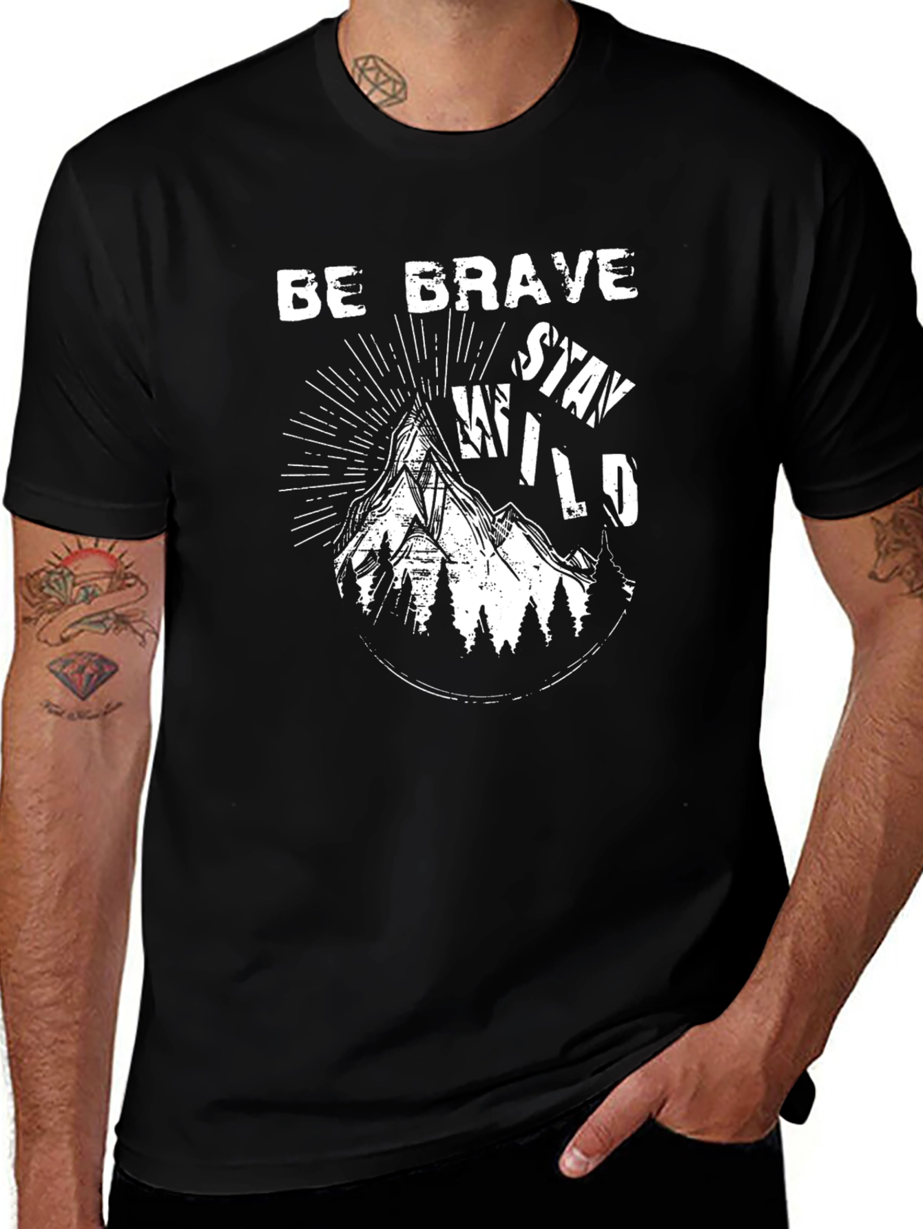 Variant 11 of Be Brave Stay Wild Graphic Tee