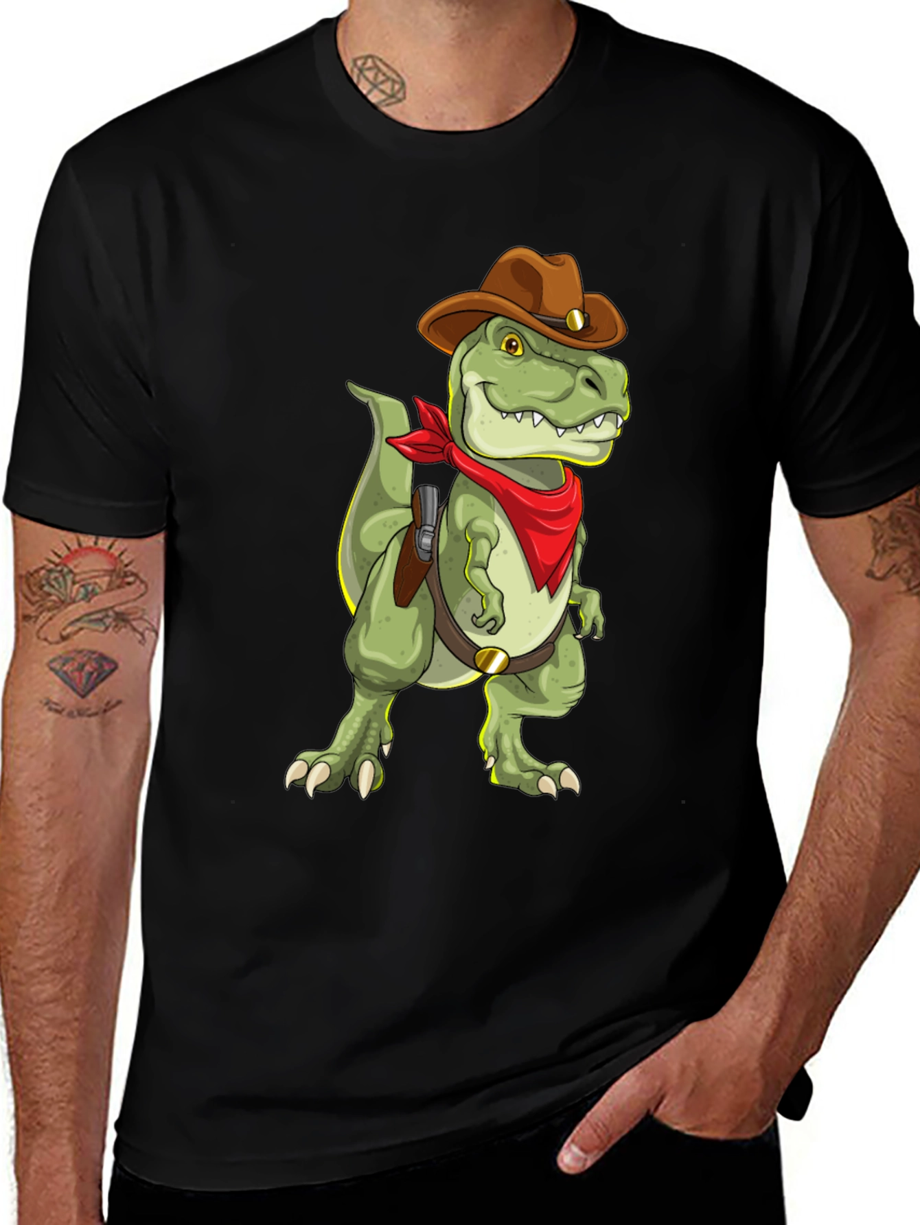Variant 14 of Cowboy Dinosaur Graphic Tee