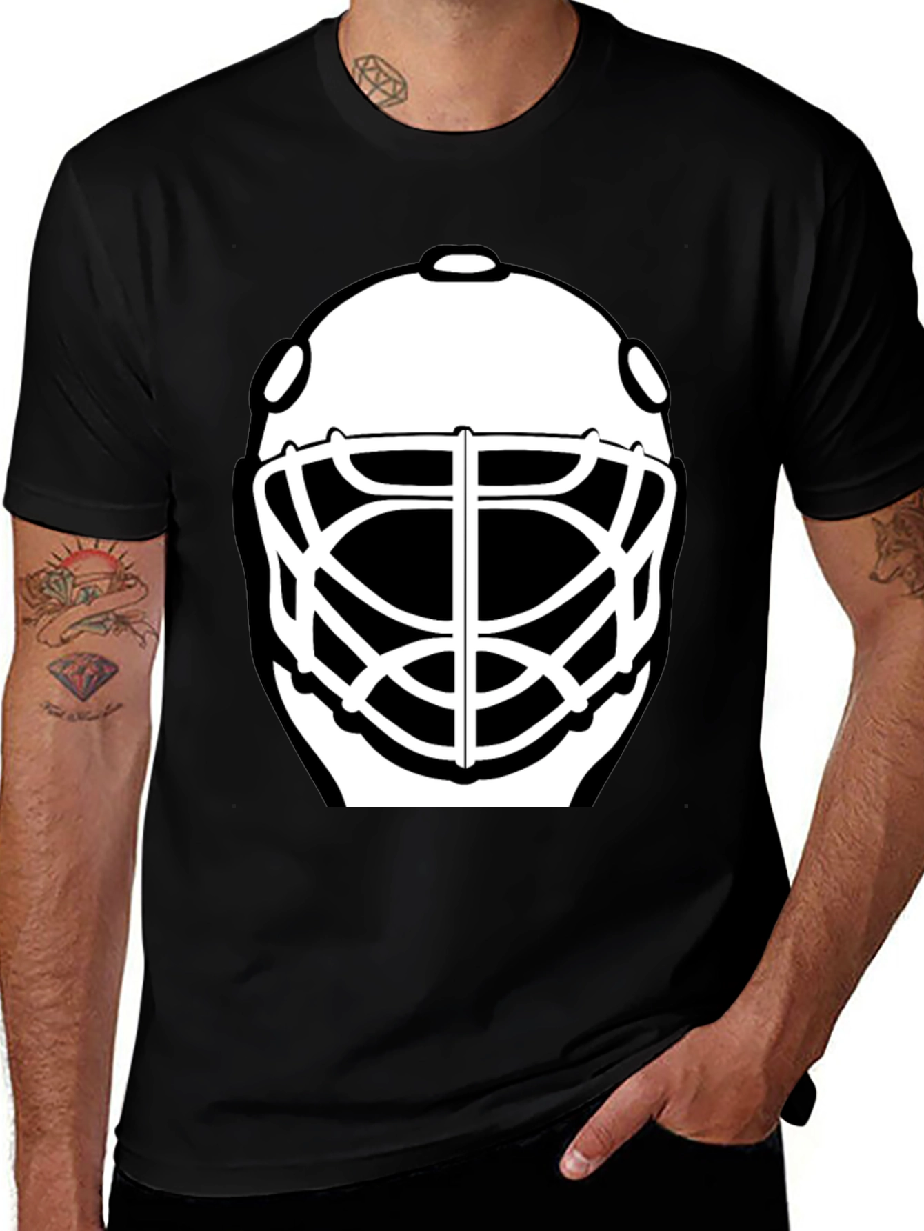 Hockey Goalie Mask Graphic T-Shirt