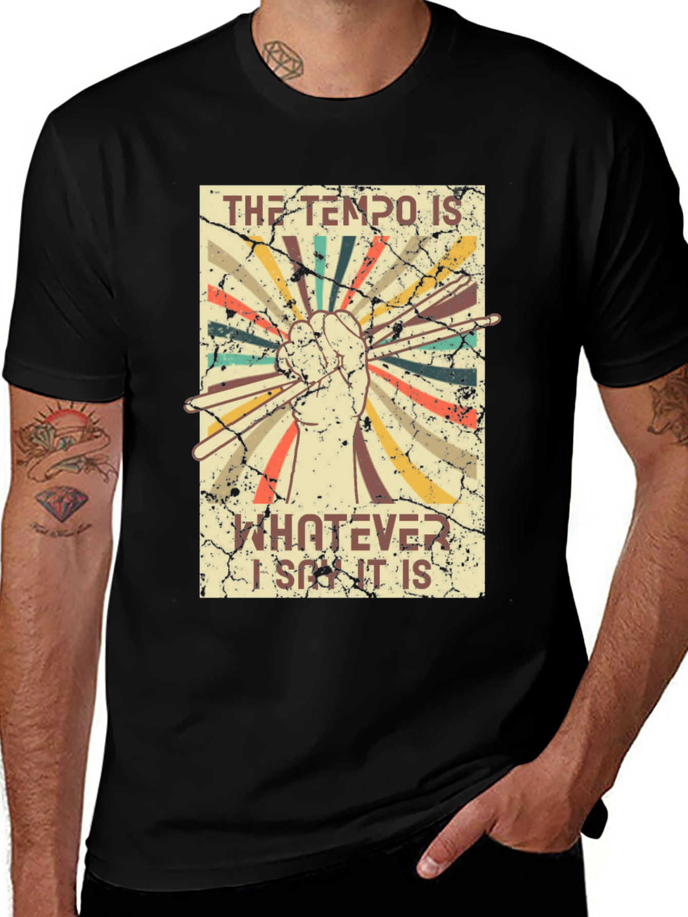 Variant 18 of The Tempo Is Whatever I Say It Is Black T-Shirt