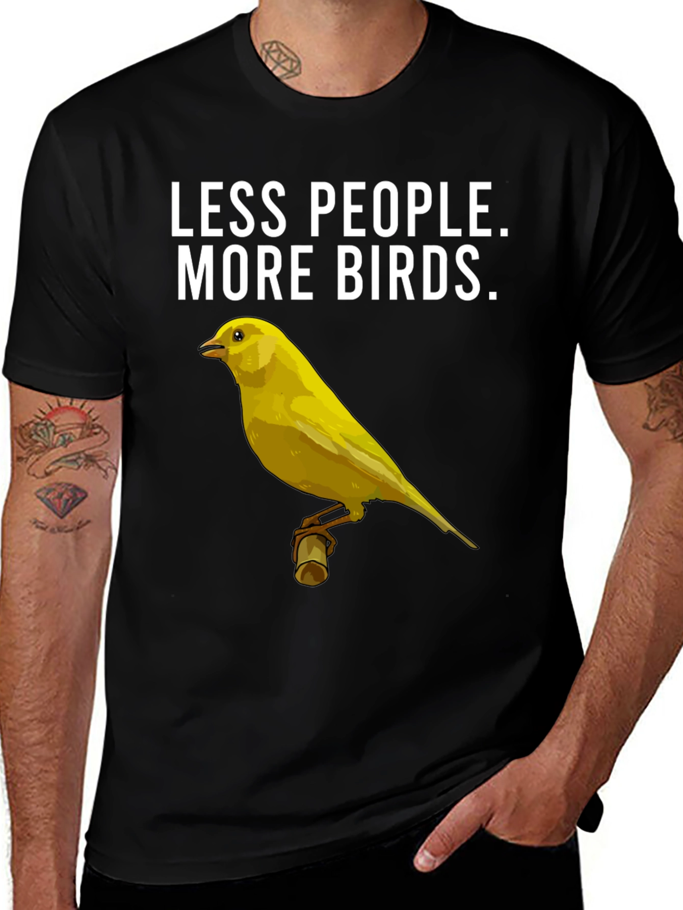 Variant 7 of Less People More Birds Graphic T-Shirt