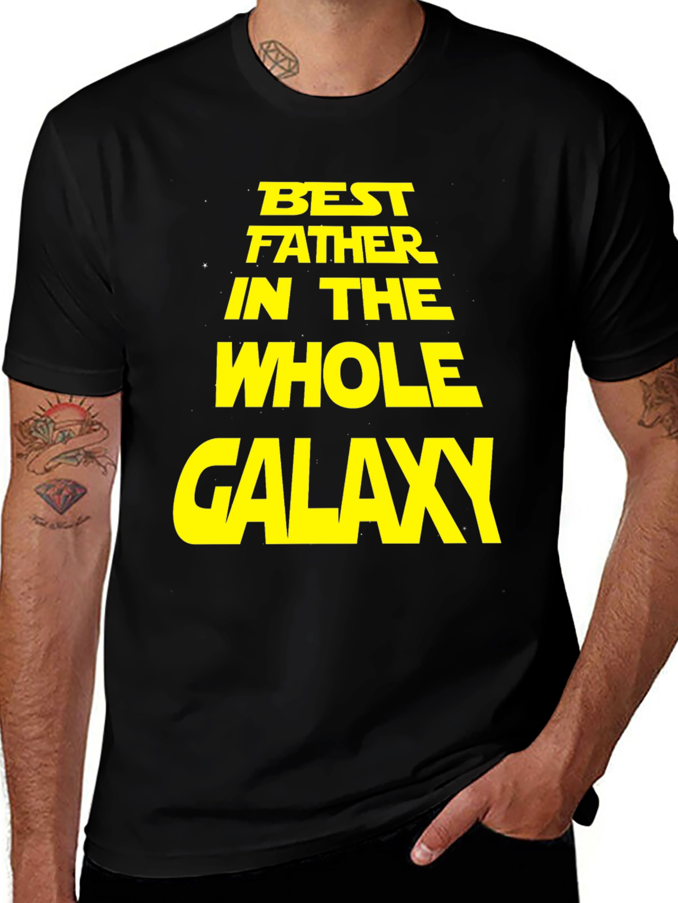 Variant 12 of Best Father in the Galaxy Black T-Shirt