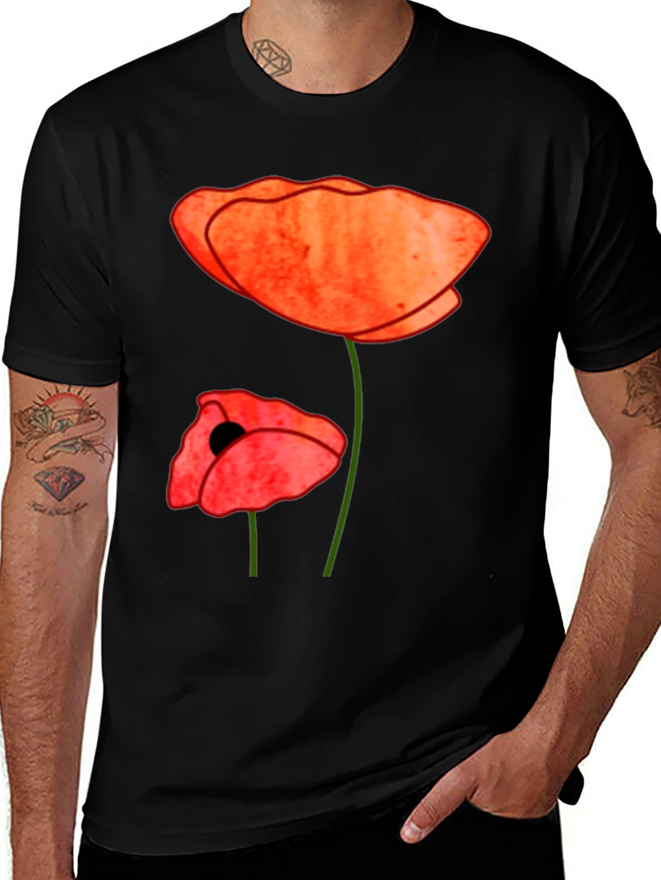 Variant 28 of Poppy Flower Graphic Tee