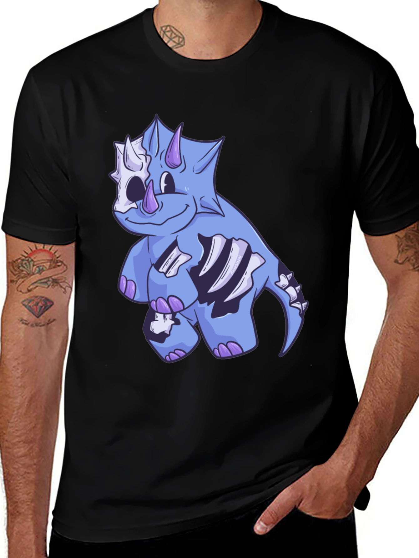 Variant 6 of Cartoon Dinosaur Graphic Tee