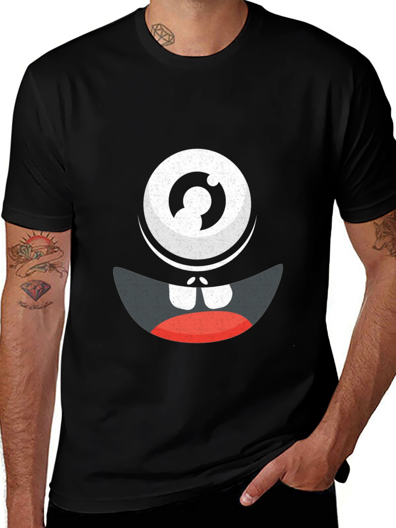 Black One-Eyed Monster Graphic Tee main image