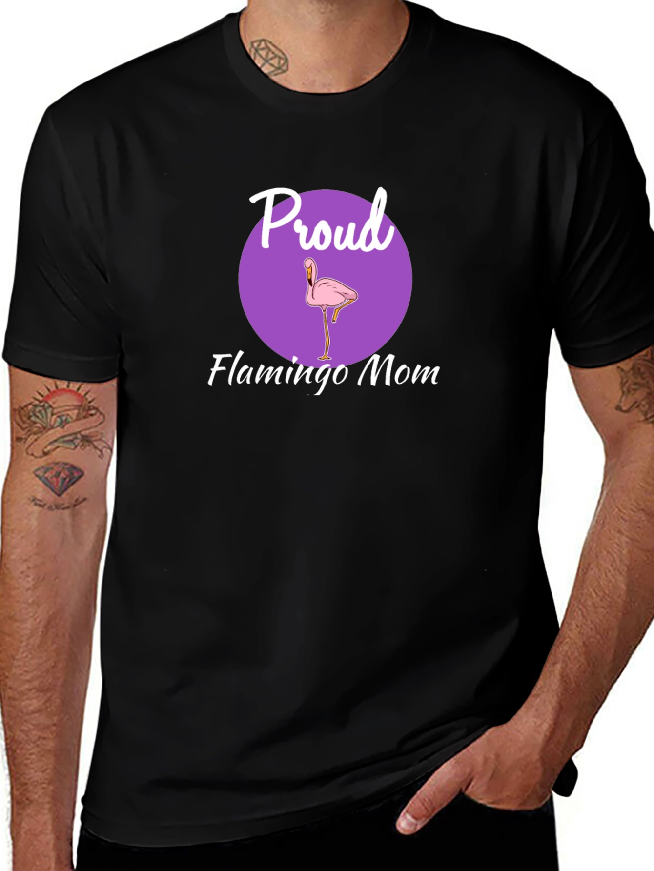 Variant 7 of Proud Flamingo Mom Graphic Tee