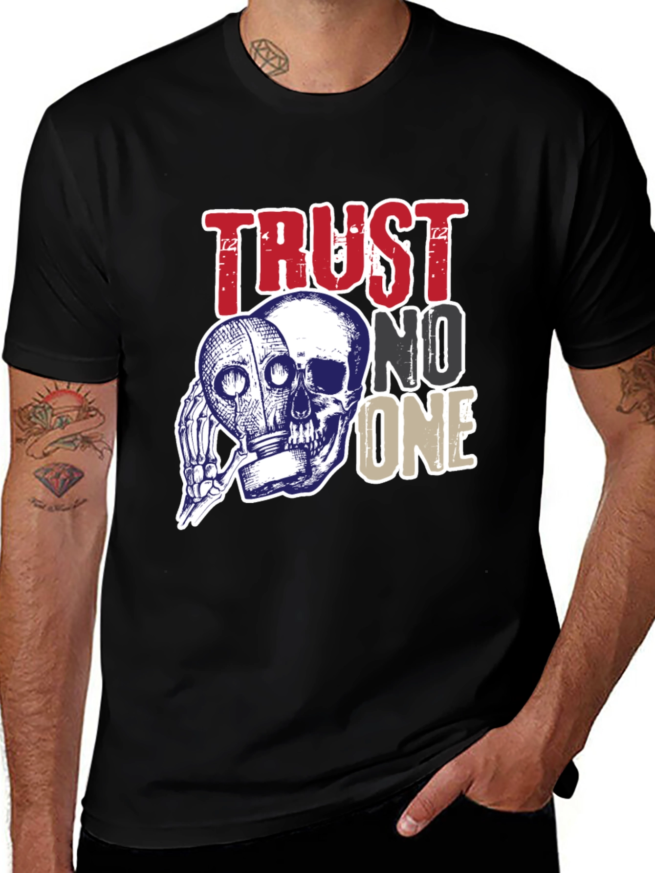 Trust No One Skull Graphic Tee
