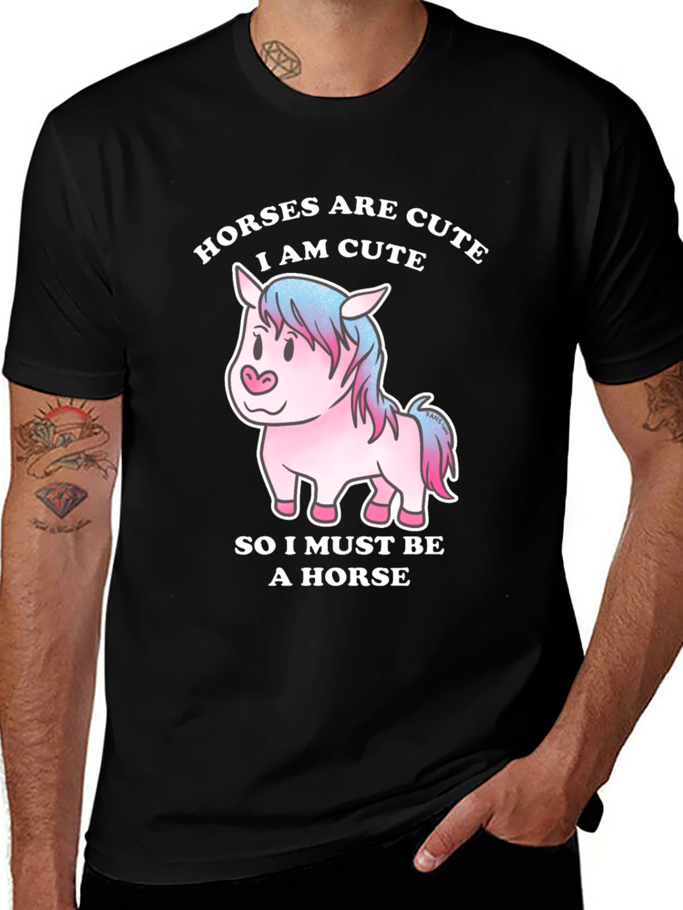 Variant 24 of Cute Horse T-Shirt - Horses are Cute - Funny Graphic Tee