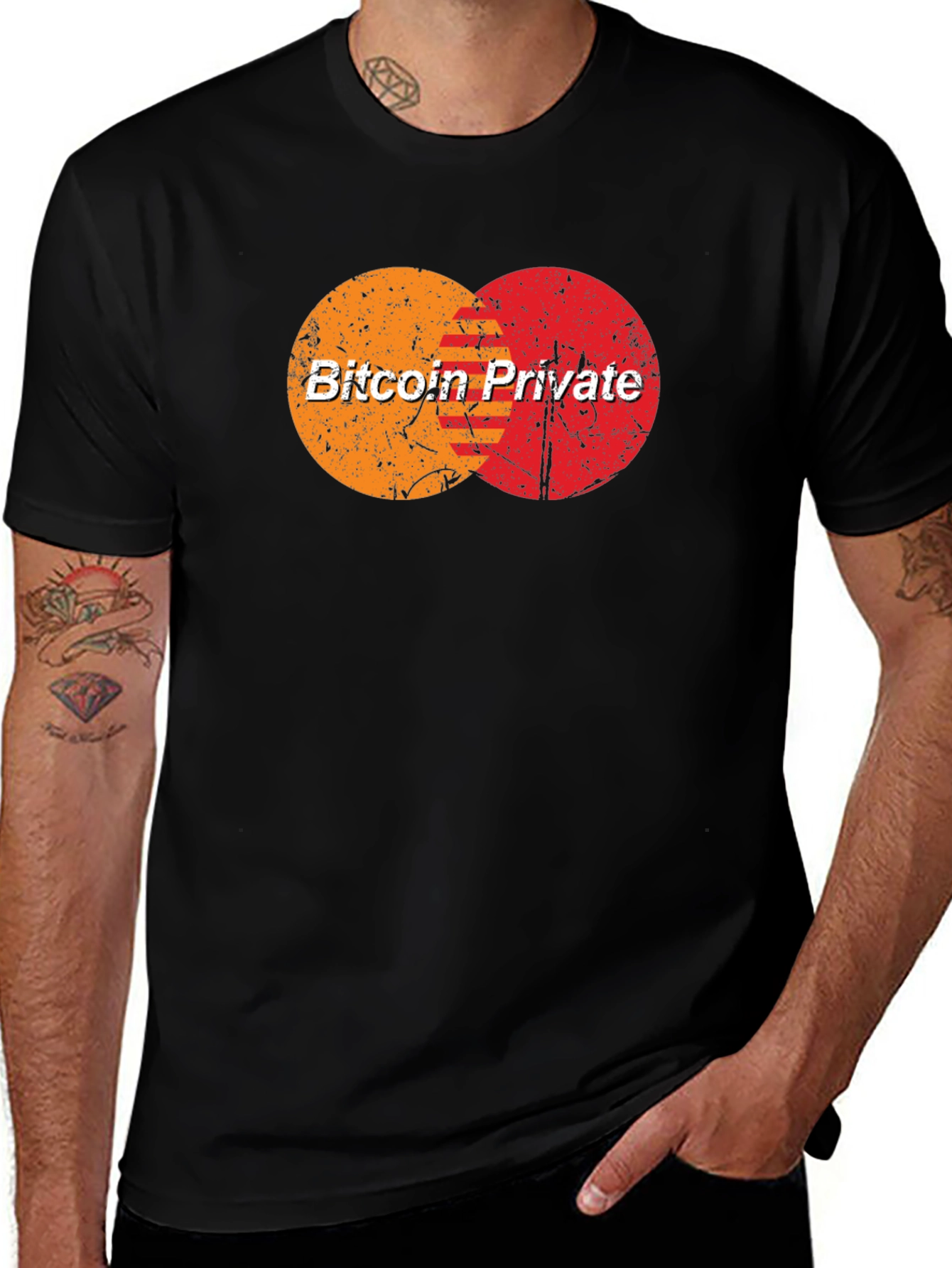 Variant 16 of Bitcoin Private Graphic Tee - Black Casual Shirt