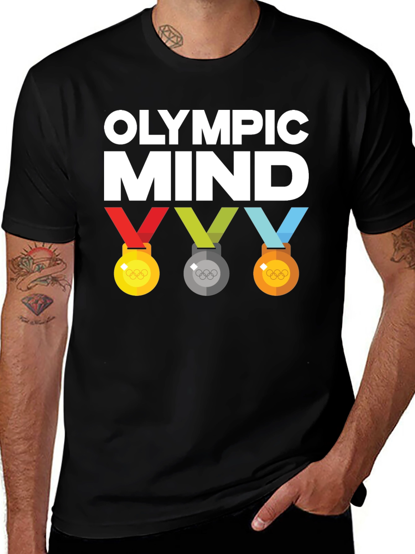 Olympic Mind Graphic T-Shirt - Motivational Tee