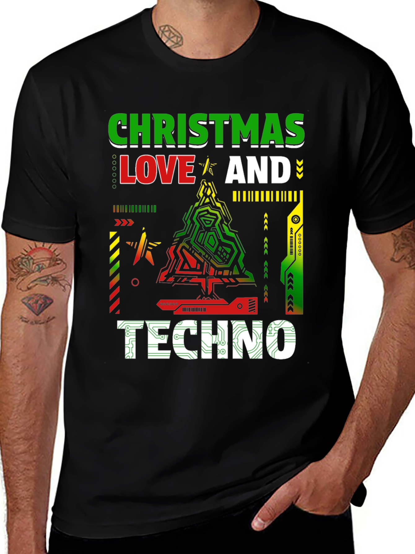 Christmas Love & Techno T-Shirt