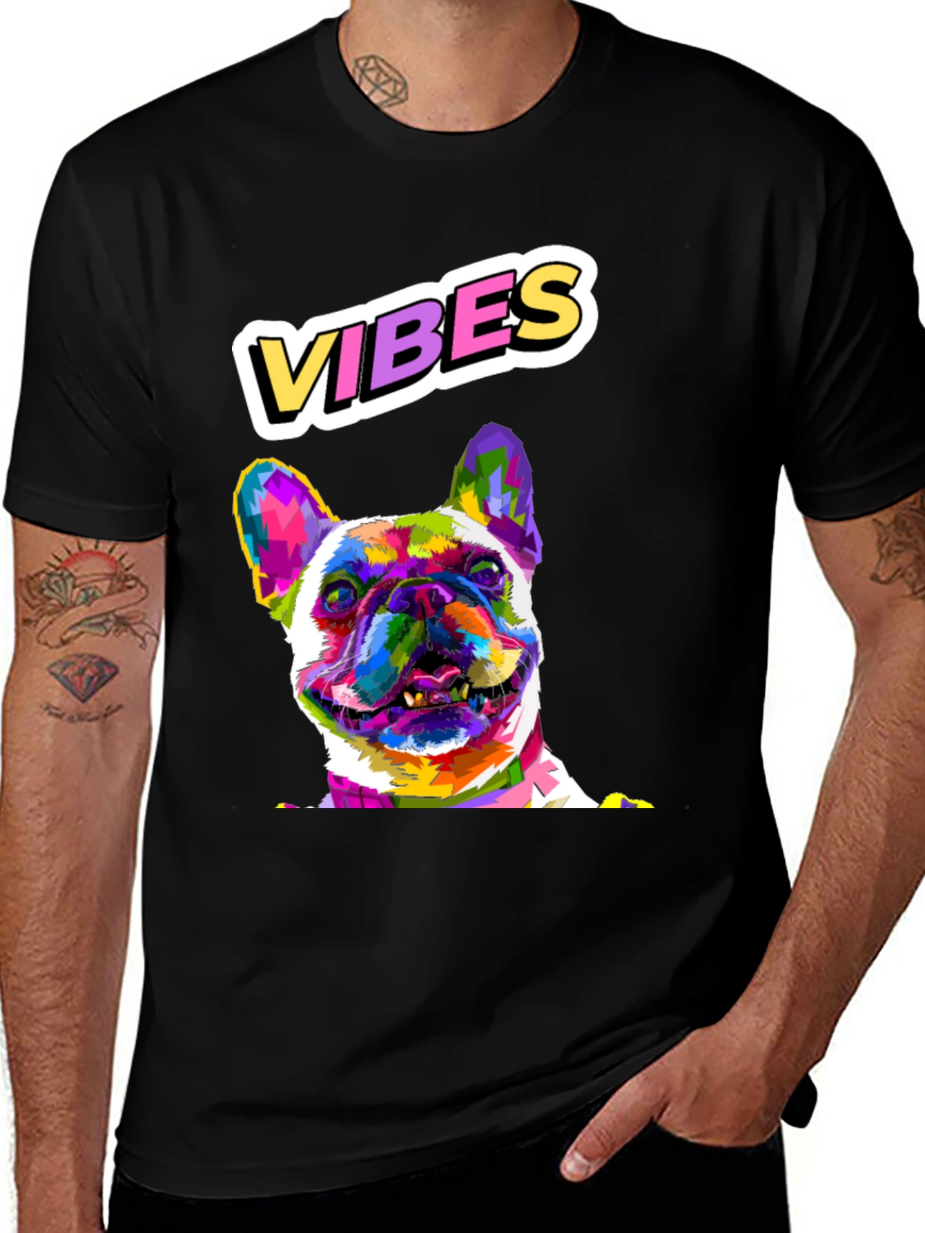 Variant 9 of Vibes French Bulldog Graphic T-Shirt
