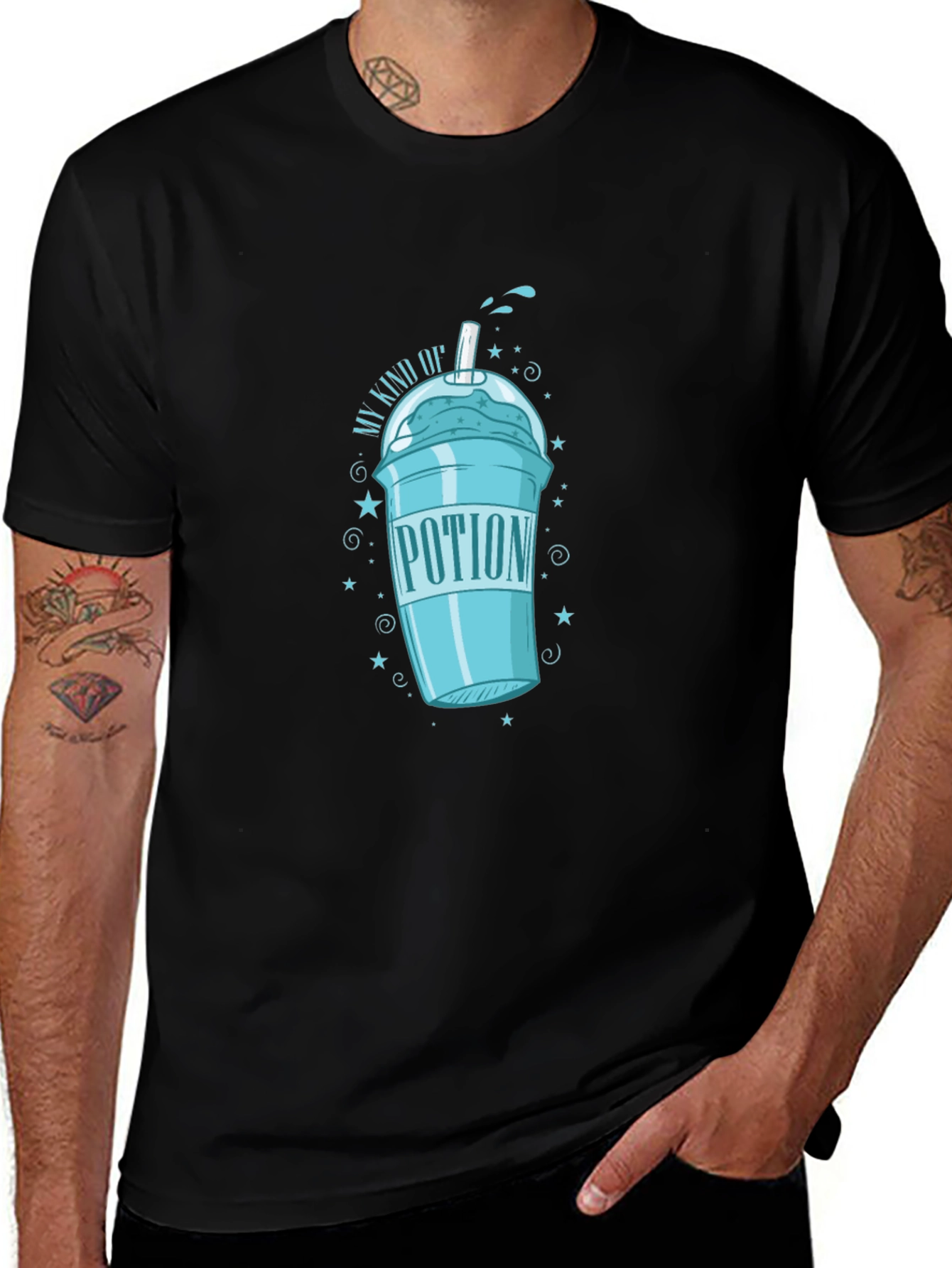 Variant 26 of Potion Graphic Tee - Black Unisex T-Shirt