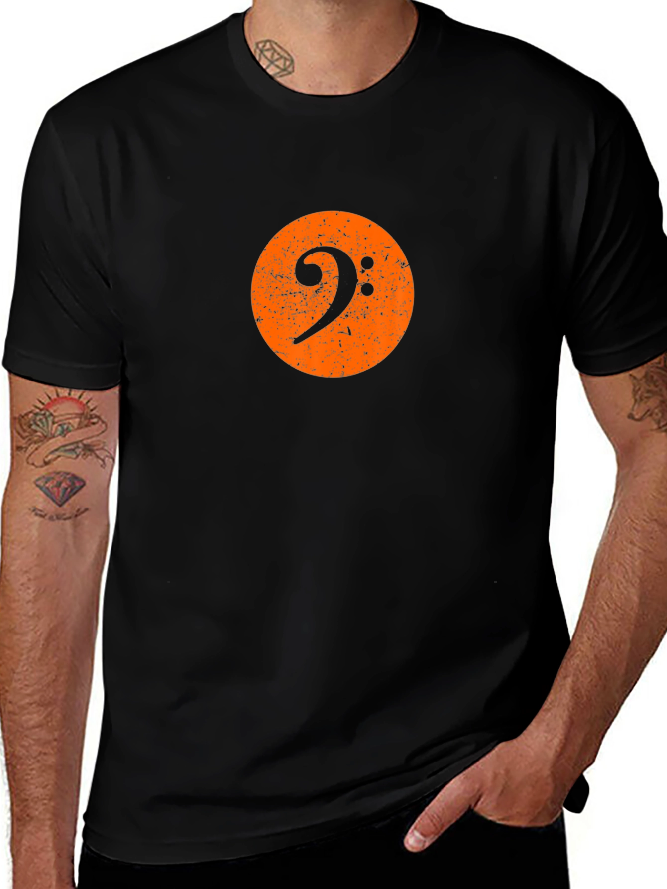 Variant 22 of Bass Clef Graphic Tee - Music Lover's T-Shirt