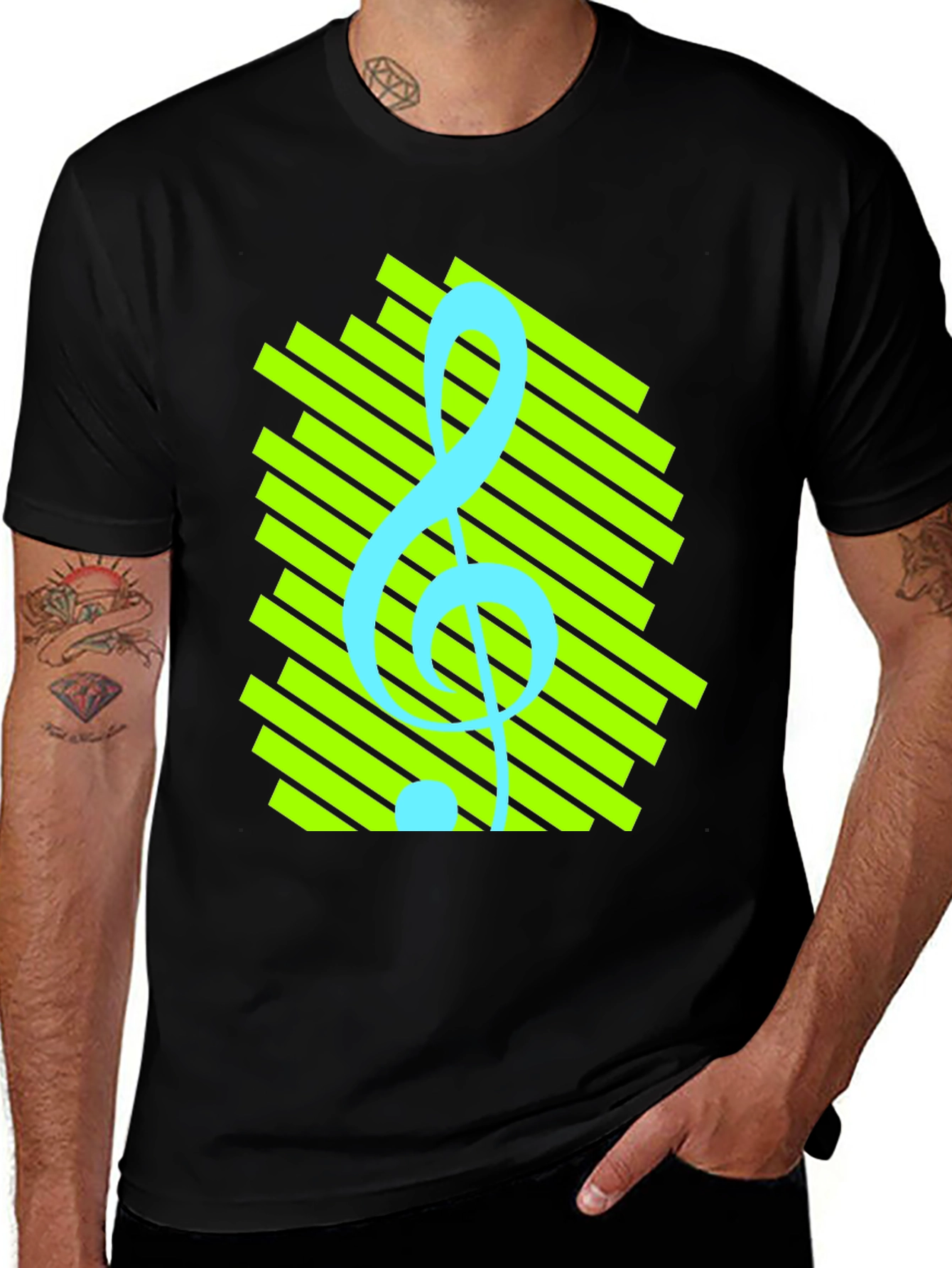 Variant 15 of Vibrant Music Note Graphic T-Shirt