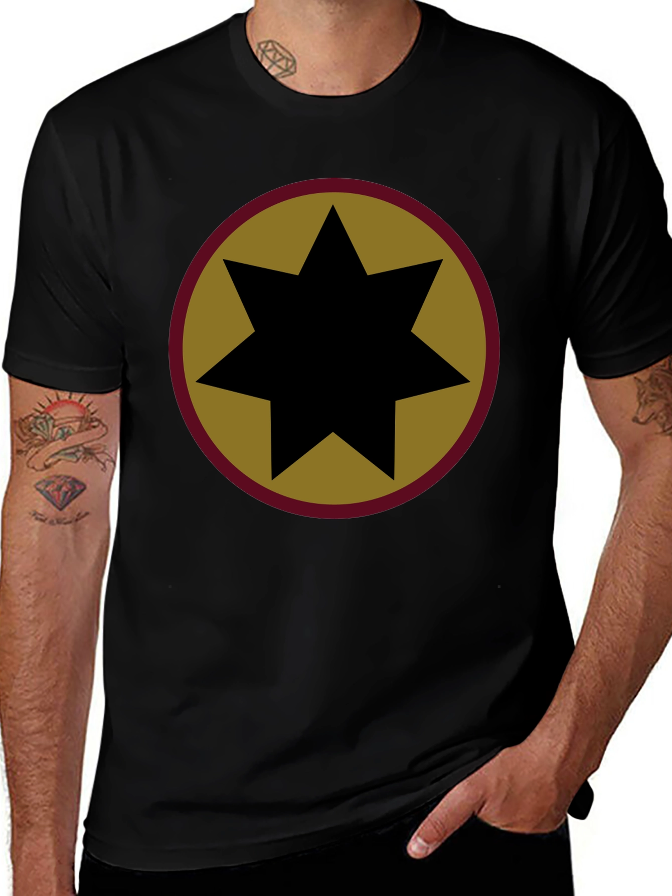 Variant 20 of Retro Star Graphic Tee - Black
