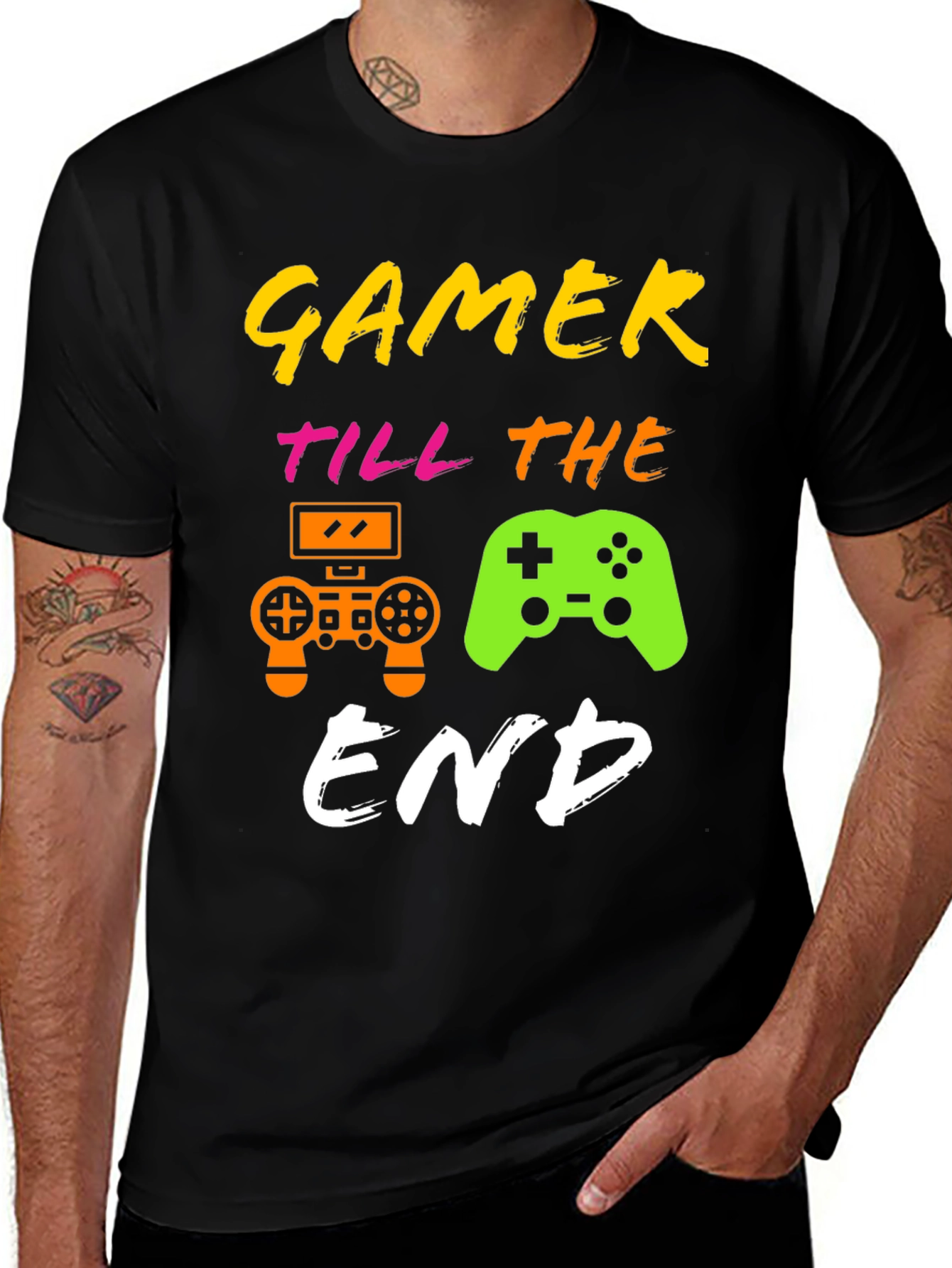 Variant 2 of Gamer Till The End Graphic T-Shirt