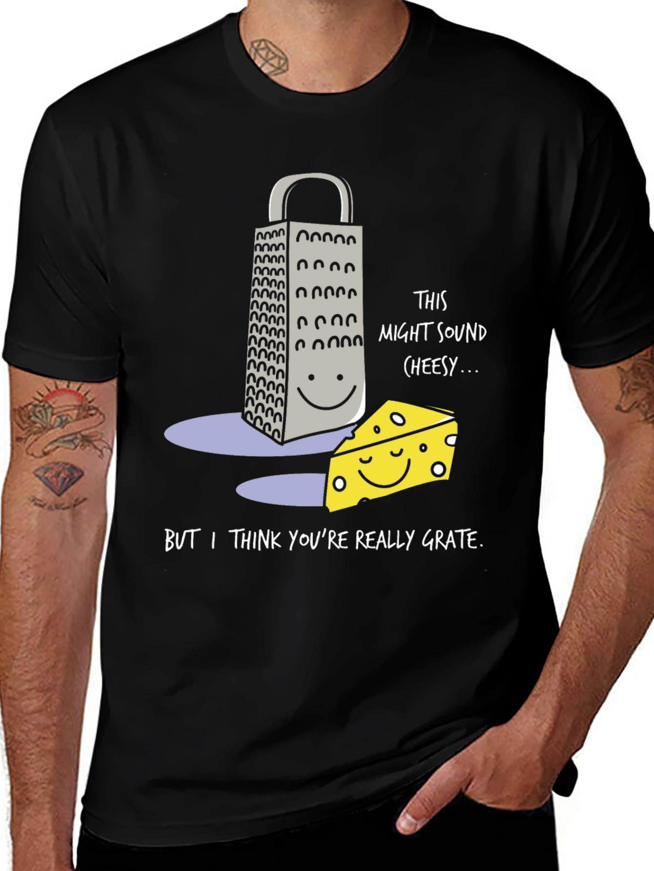 Variant 19 of Cheesy Pun Graphic T-Shirt
