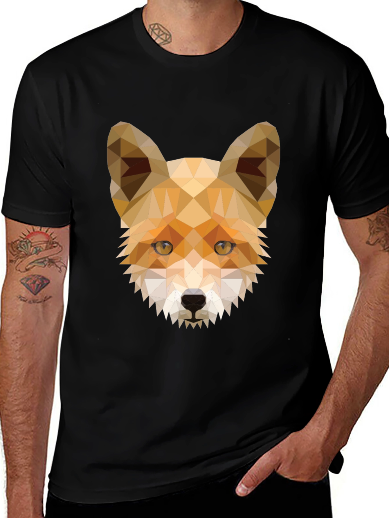 Variant 17 of Geometric Fox Head T-Shirt