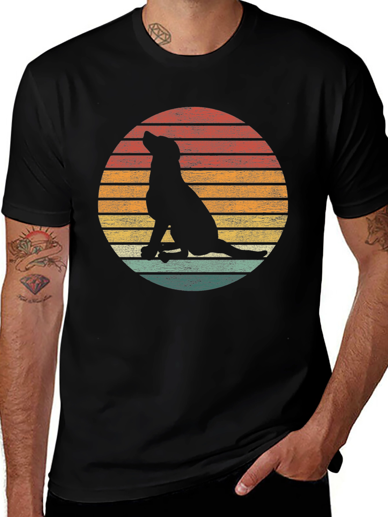 Variant 20 of Retro Dog Silhouette T-Shirt