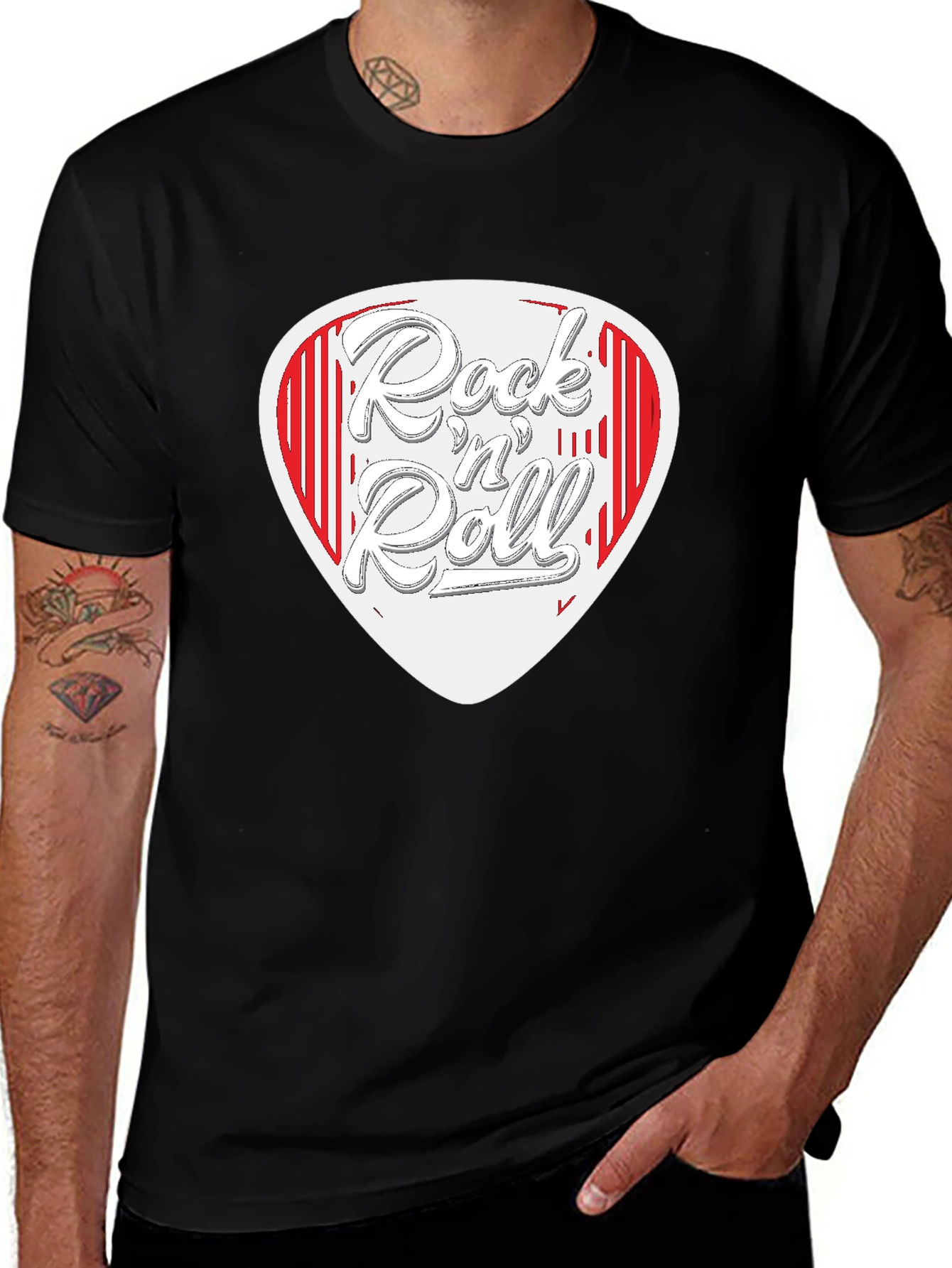 Variant 16 of Rock 'n' Roll Guitar Pick T-Shirt