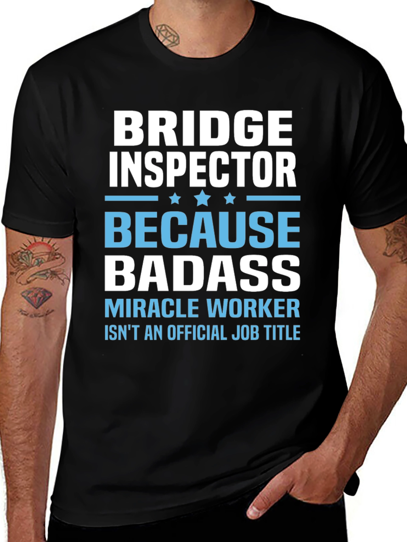 Variant 26 of Bridge Inspector Badass T-Shirt - Funny Job Title Tee