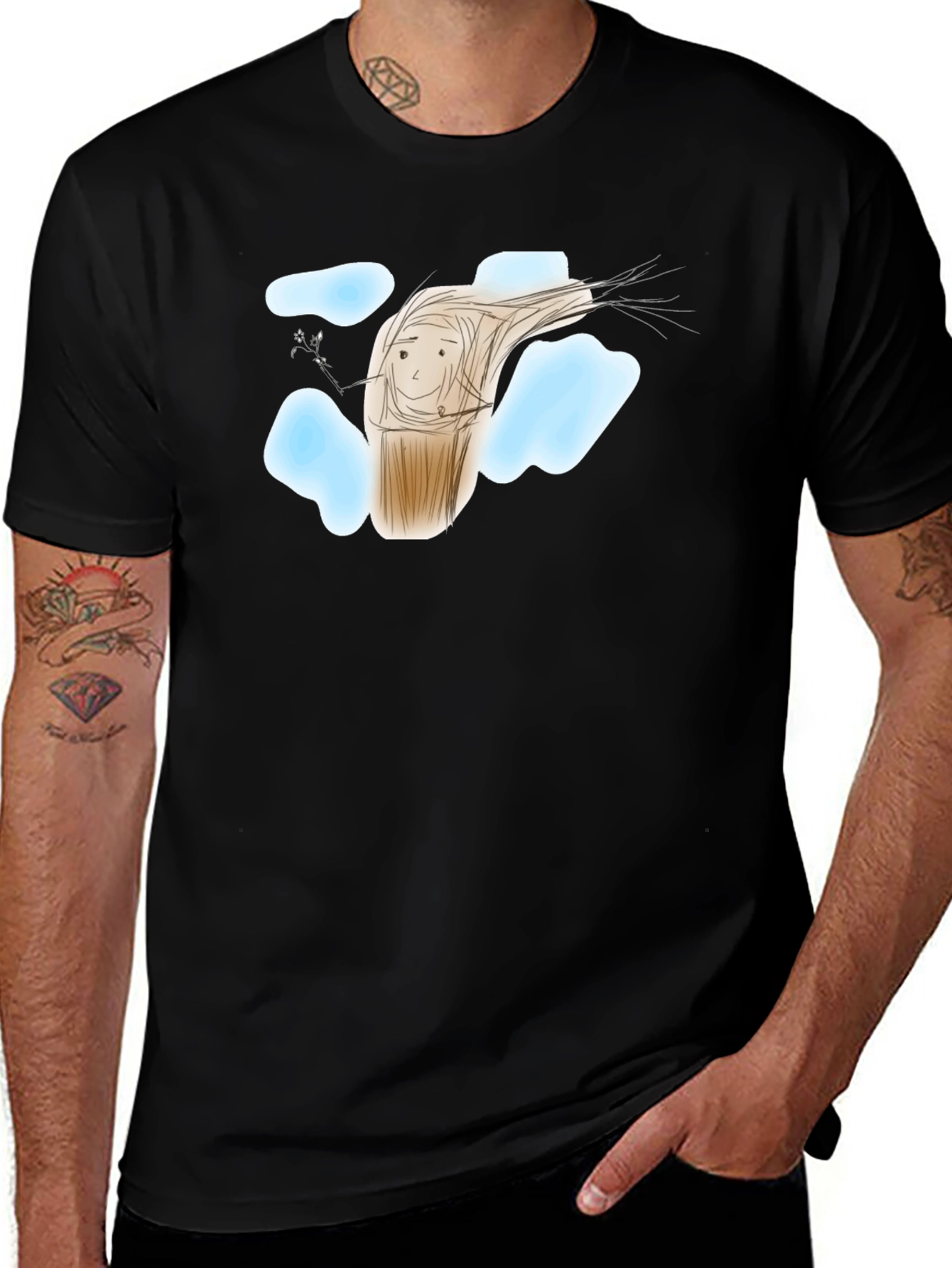 Variant 19 of Cloud Dreamer Black T-Shirt