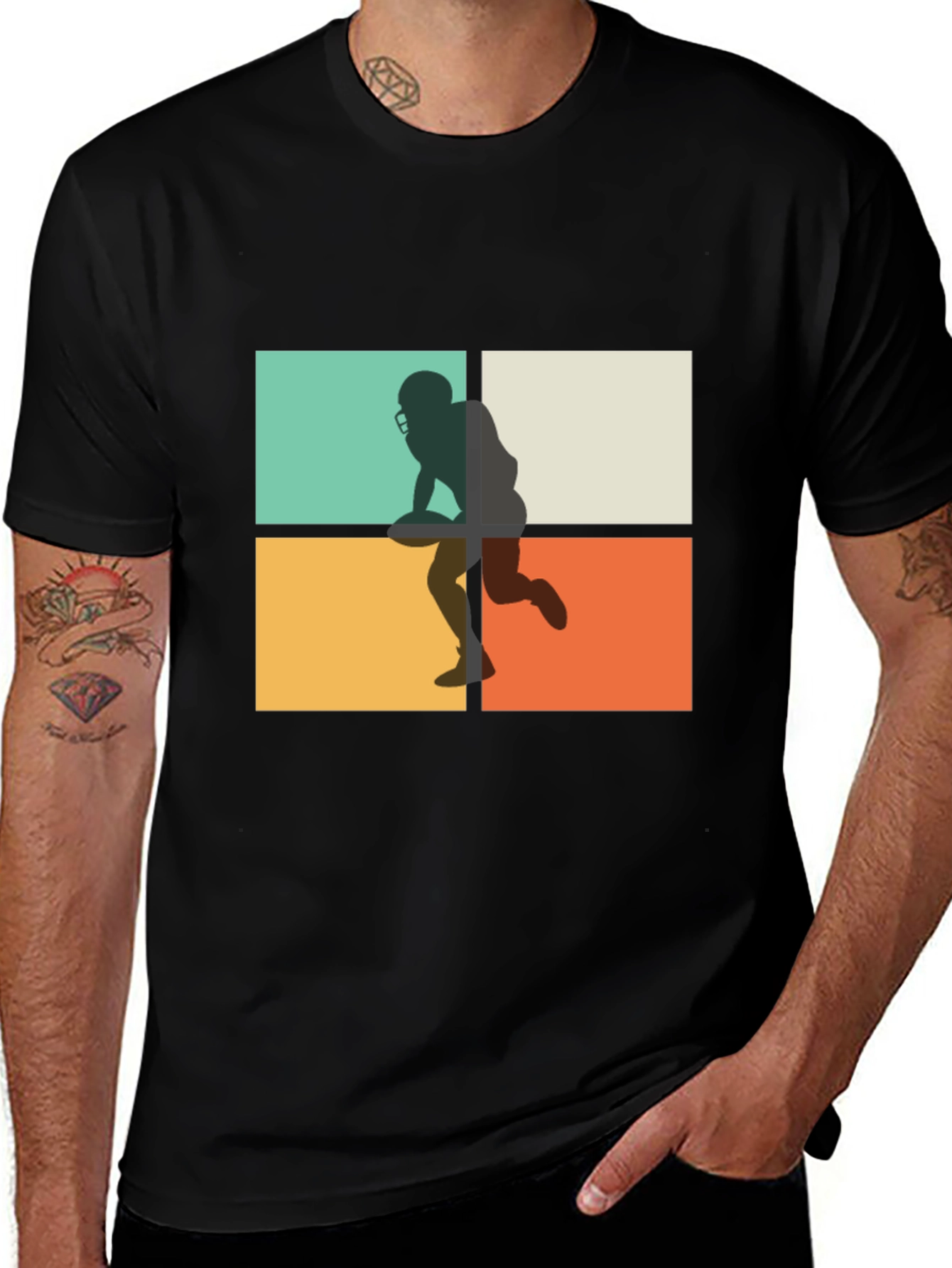 Variant 28 of Retro Football Player Graphic Tee