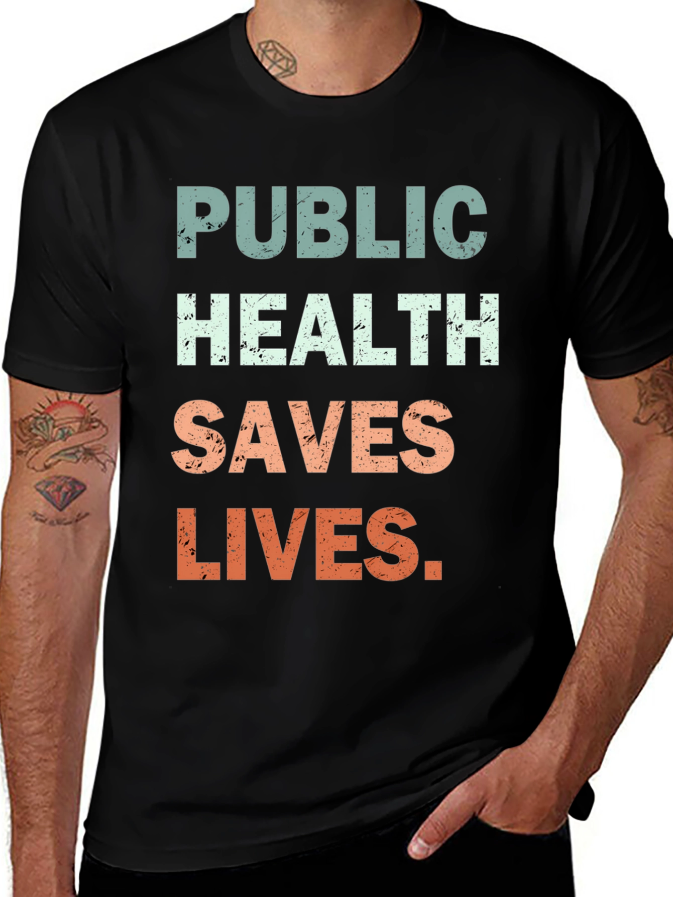 Variant 19 of Public Health Saves Lives Graphic Tee