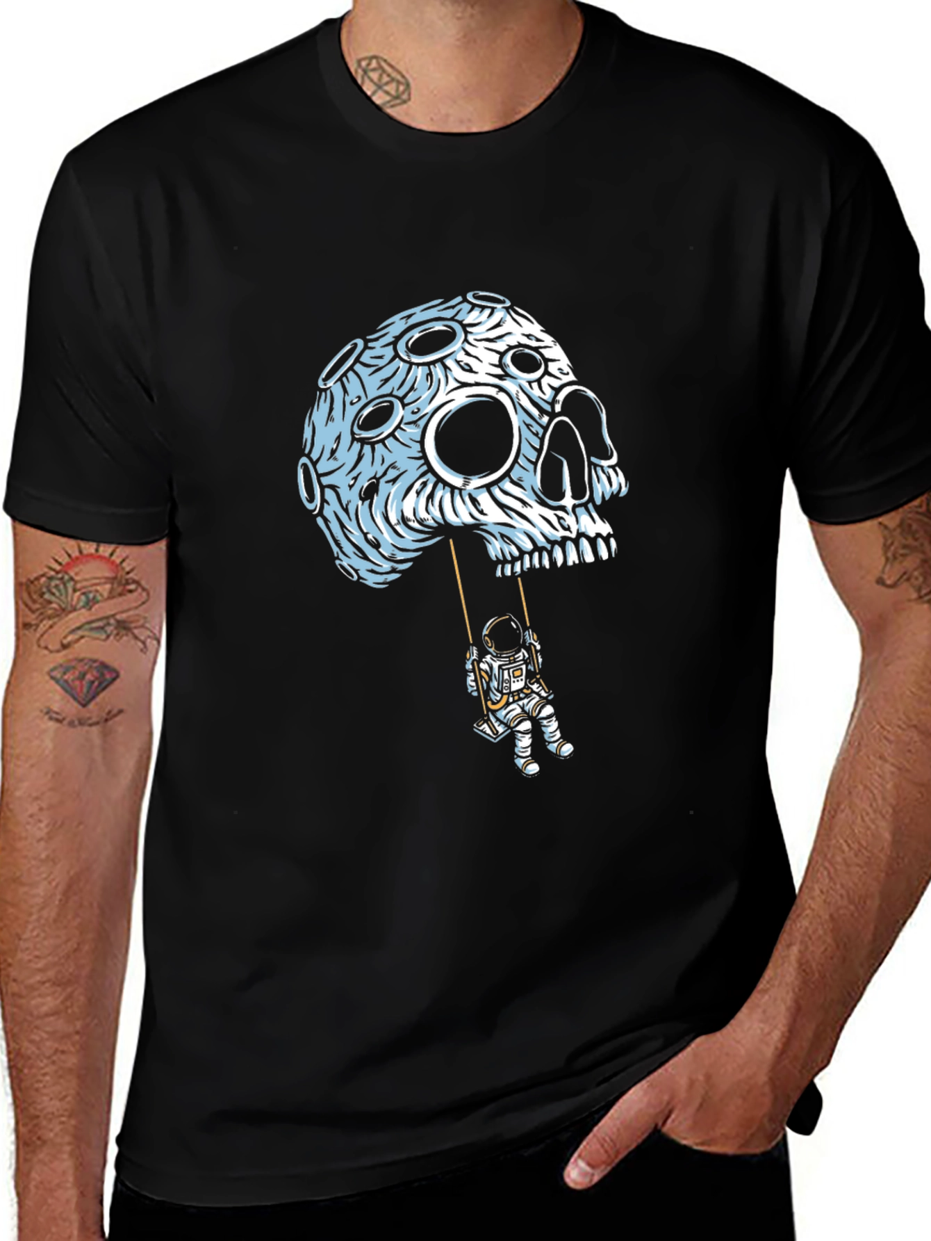 Variant 9 of Skull Moon Astronaut Swing Graphic Tee