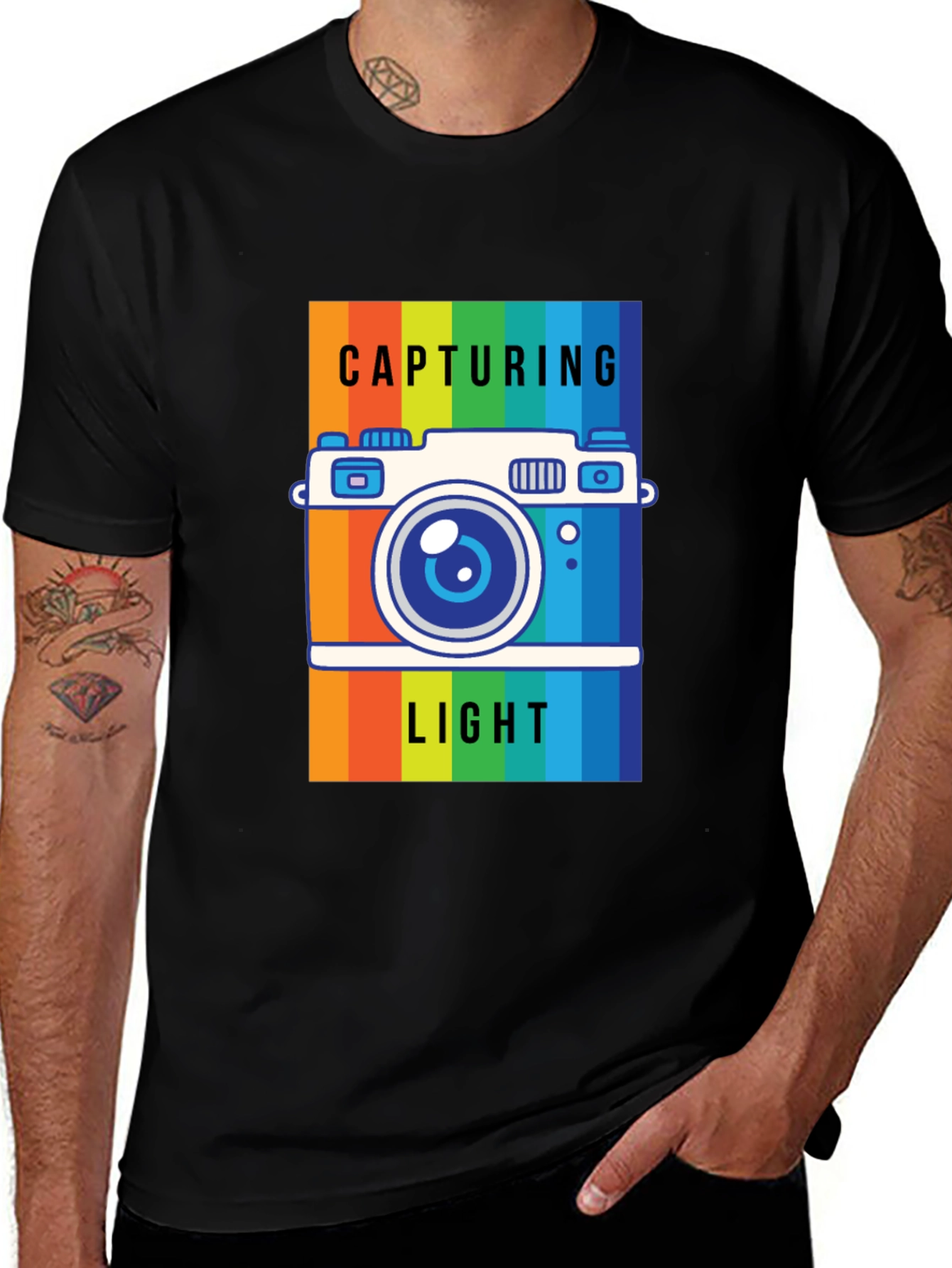 Variant 15 of Capturing Light Camera Graphic T-Shirt